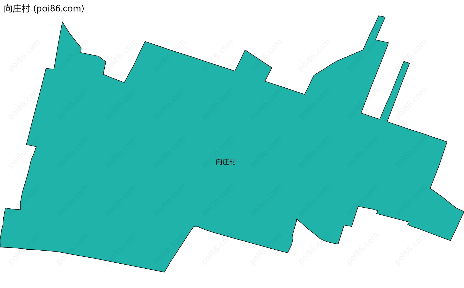 向庄村边界地图
