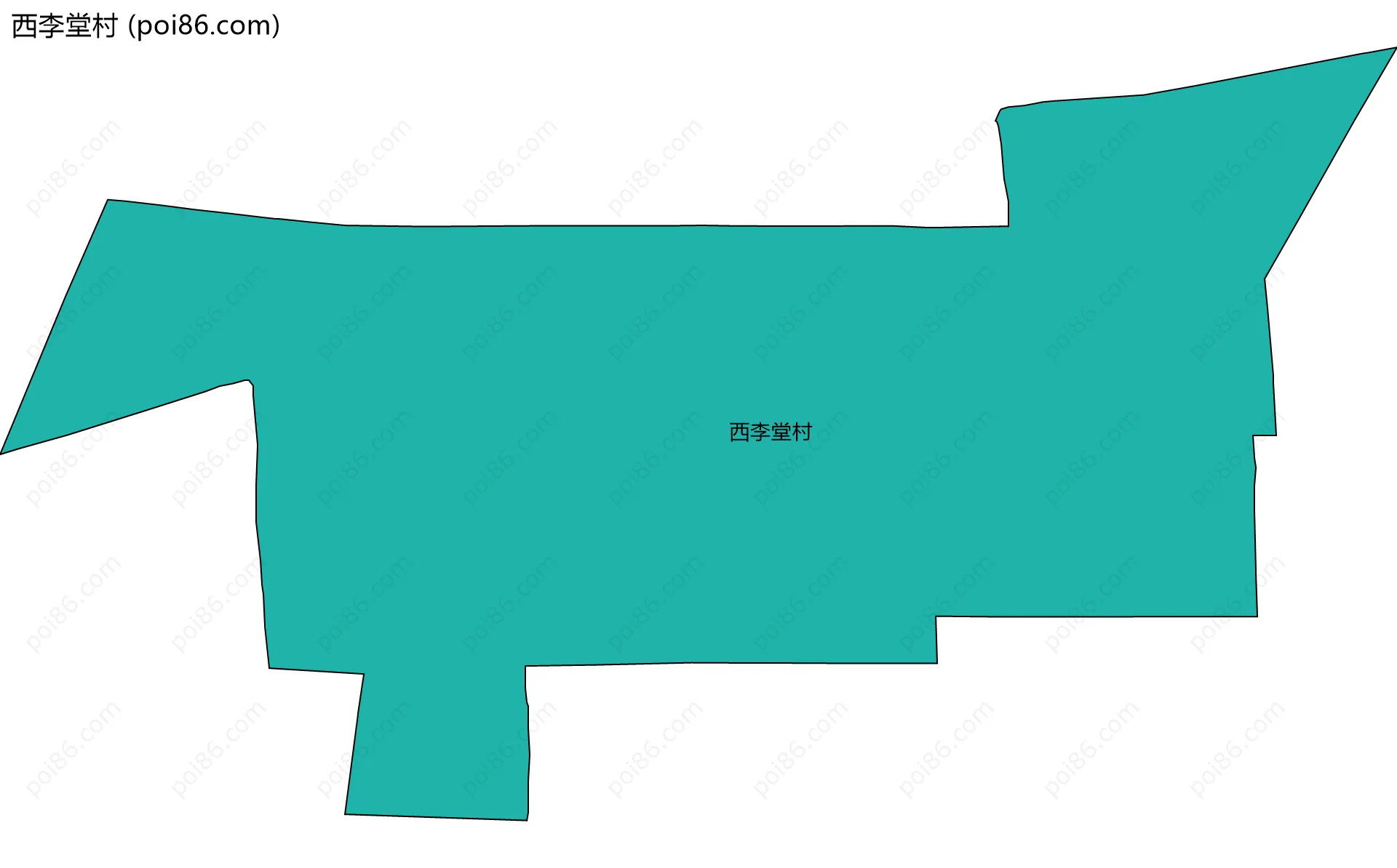 西李堂村边界地图