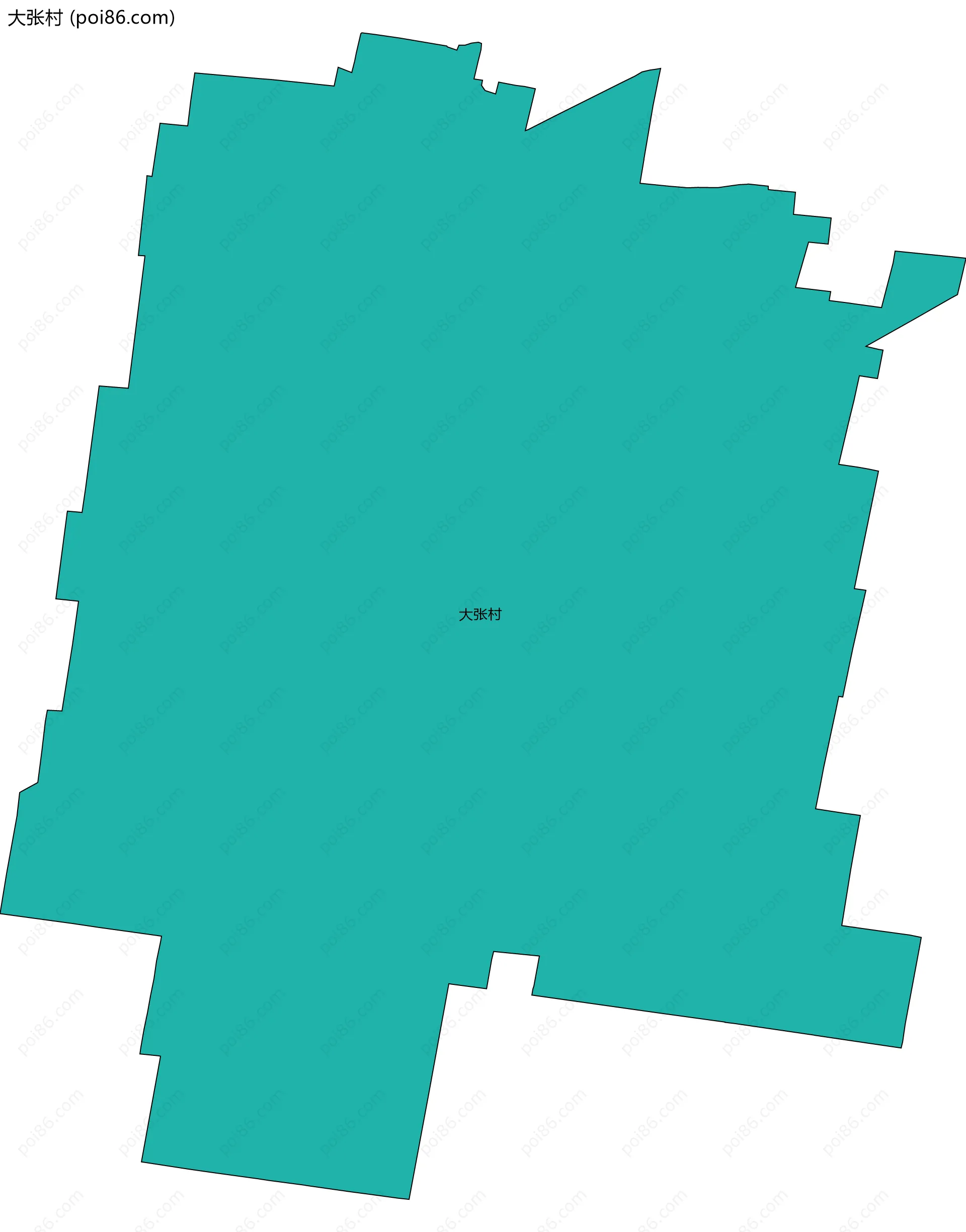 大张村边界地图