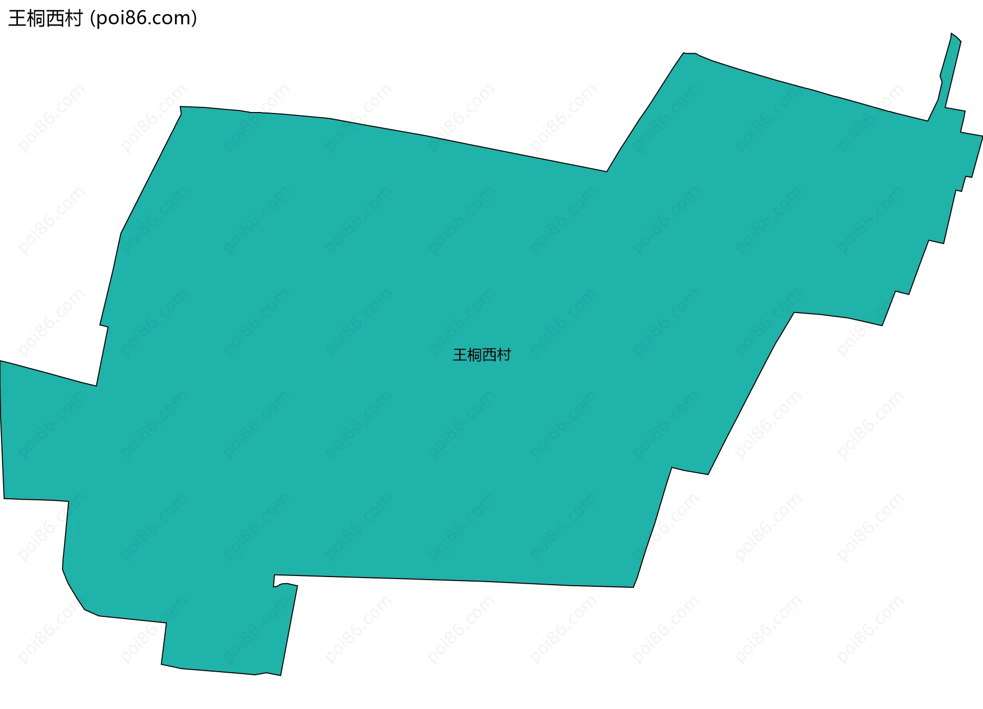 王桐西村边界地图