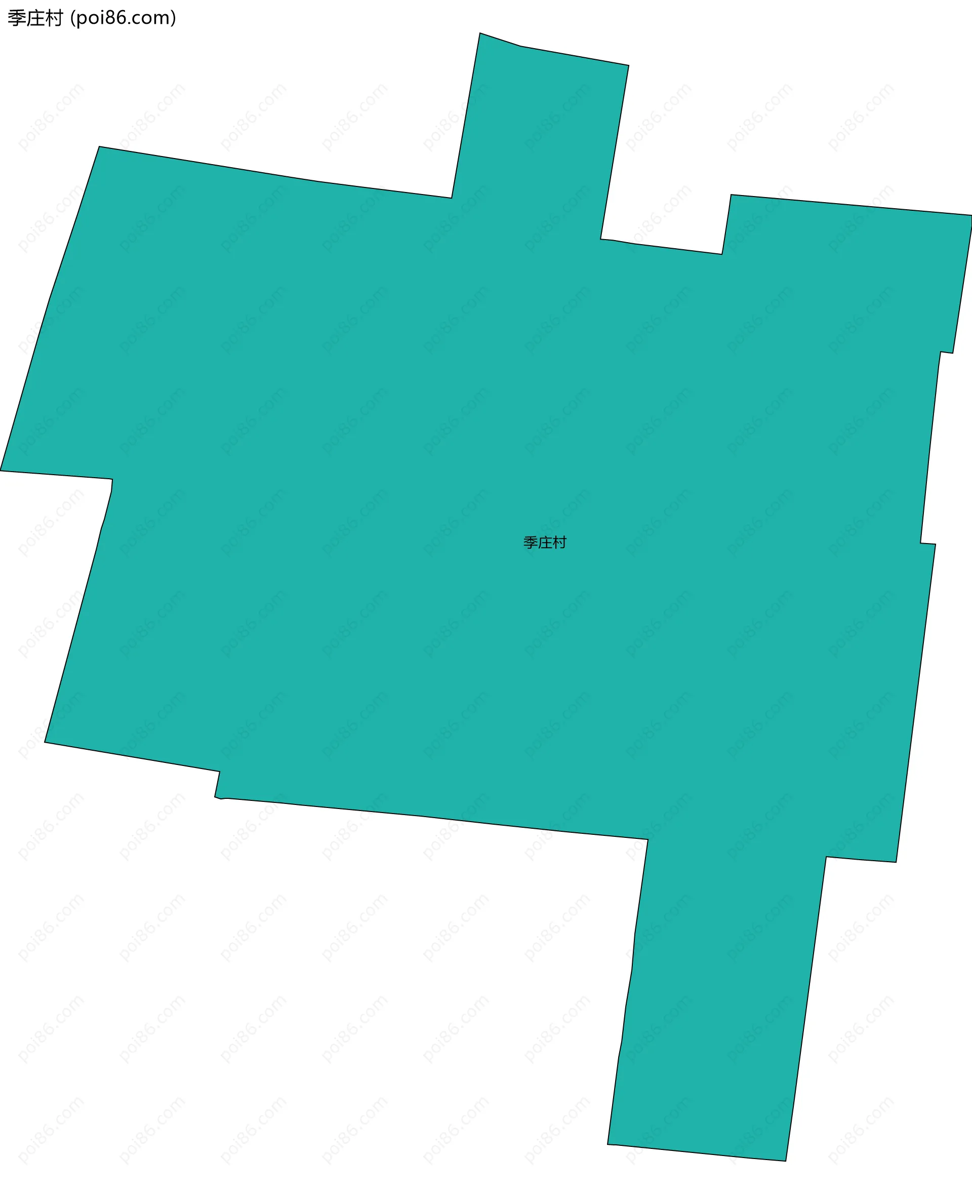 季庄村边界地图