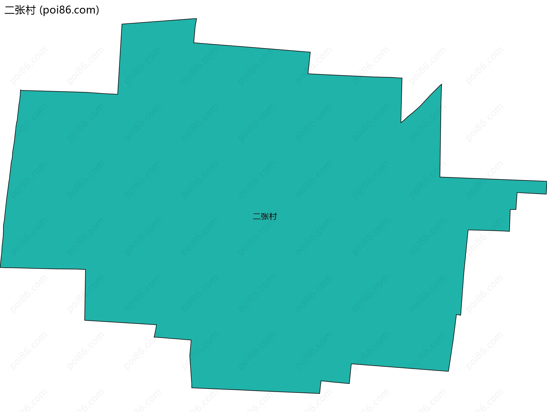 二张村边界地图