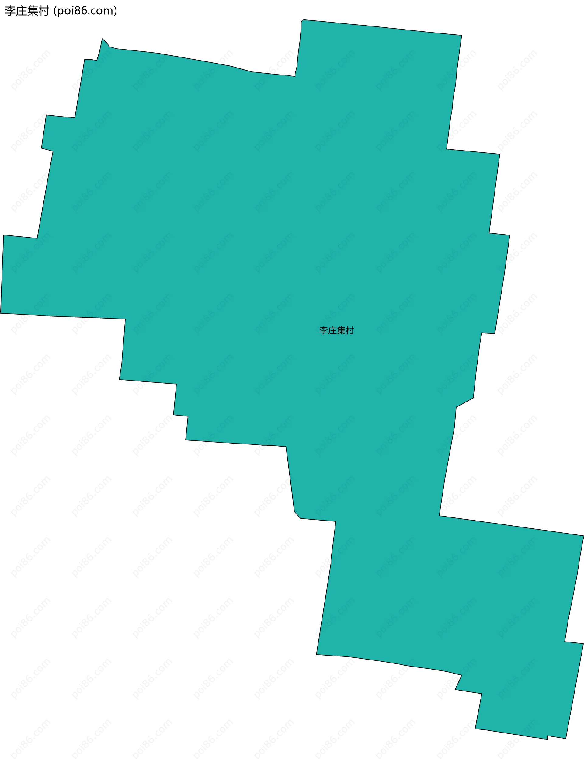 李庄集村边界地图