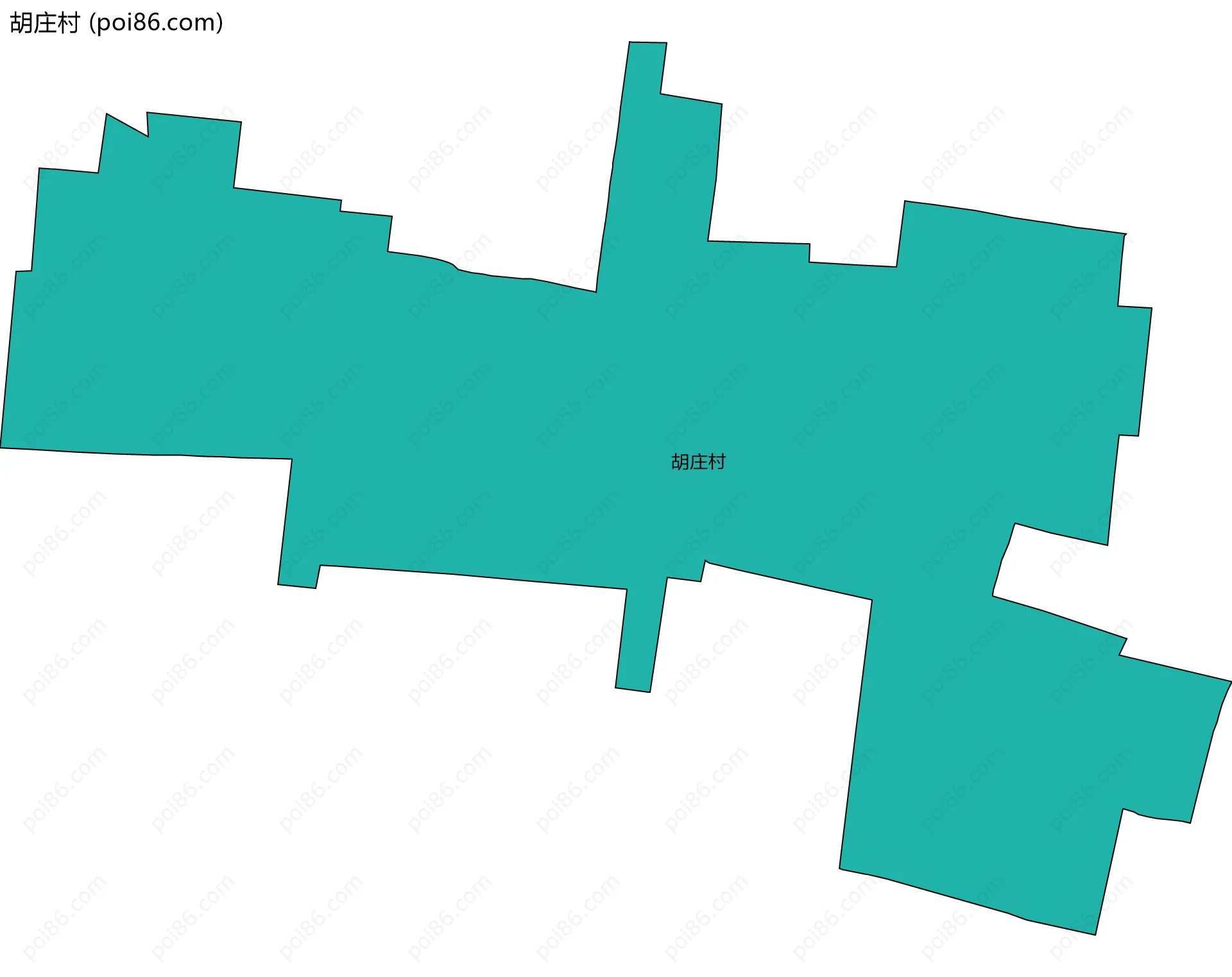 胡庄村边界地图