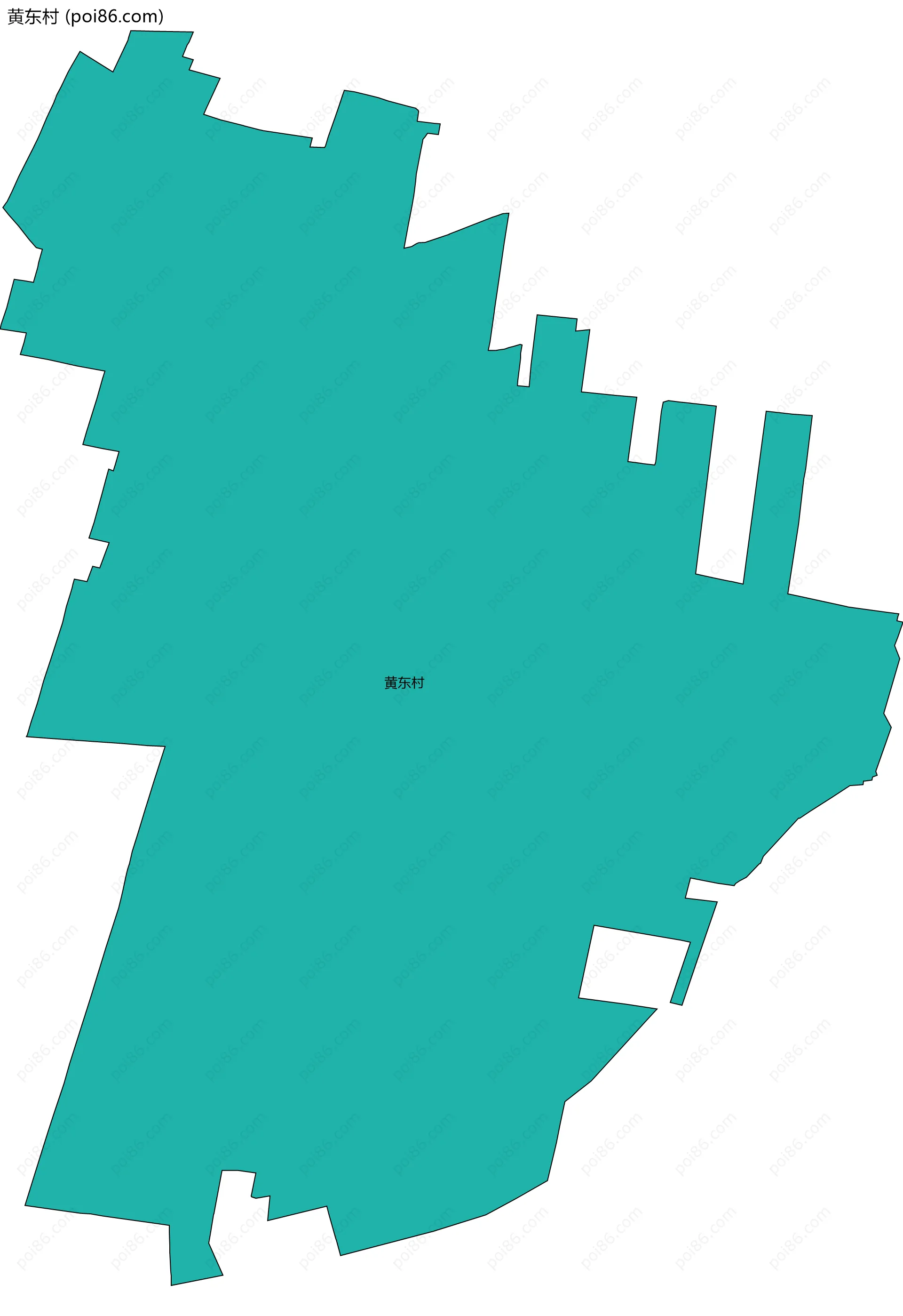 黄东村边界地图