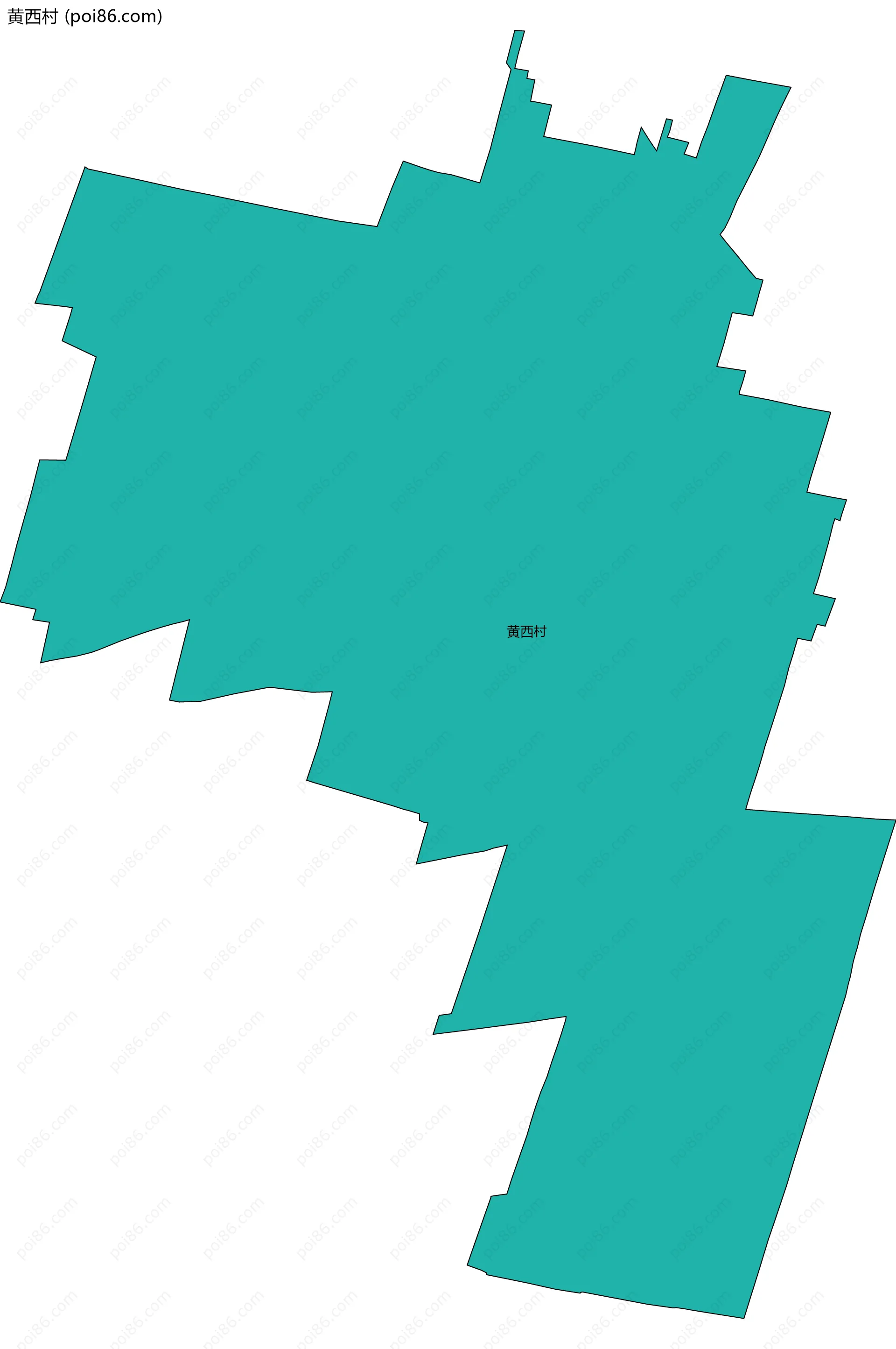 黄西村边界地图