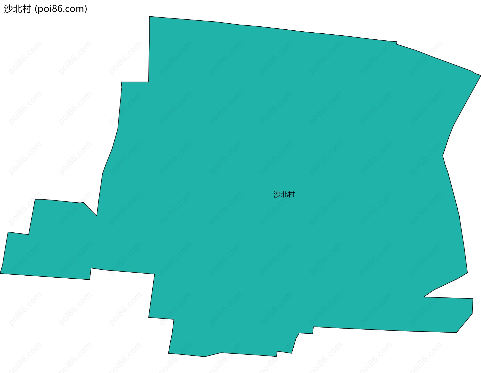 沙北村边界地图