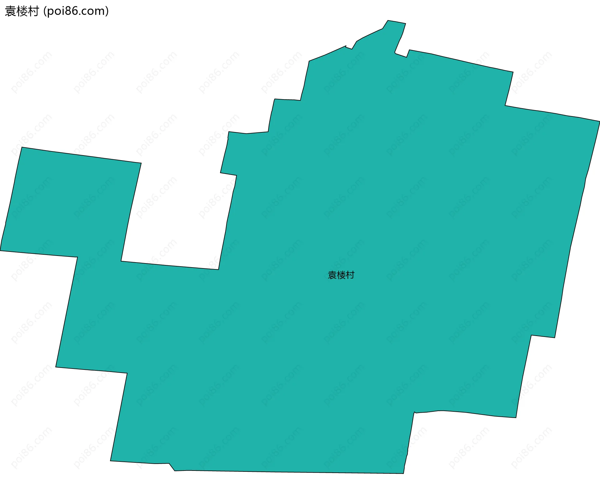 袁楼村边界地图
