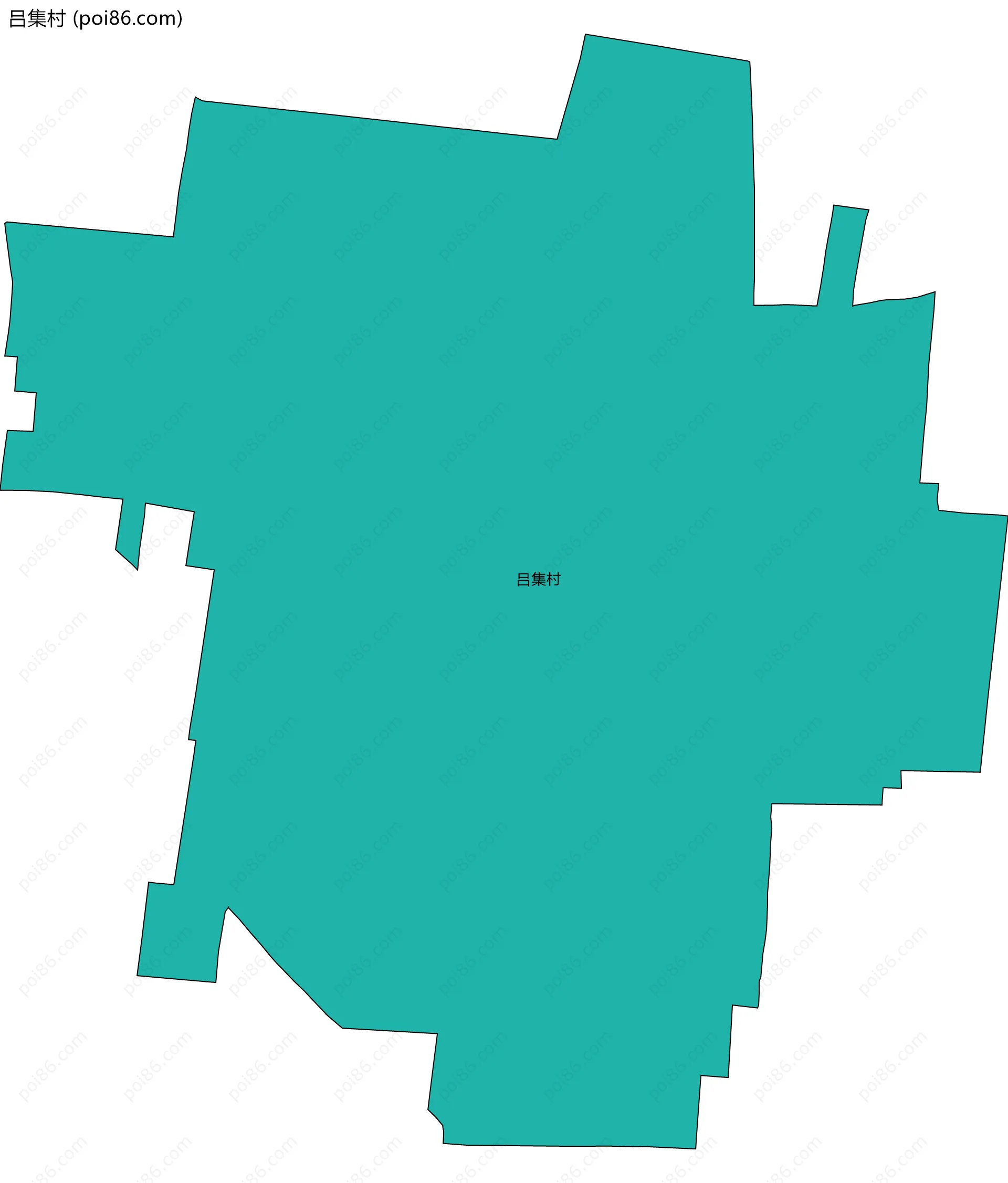 吕集村边界地图