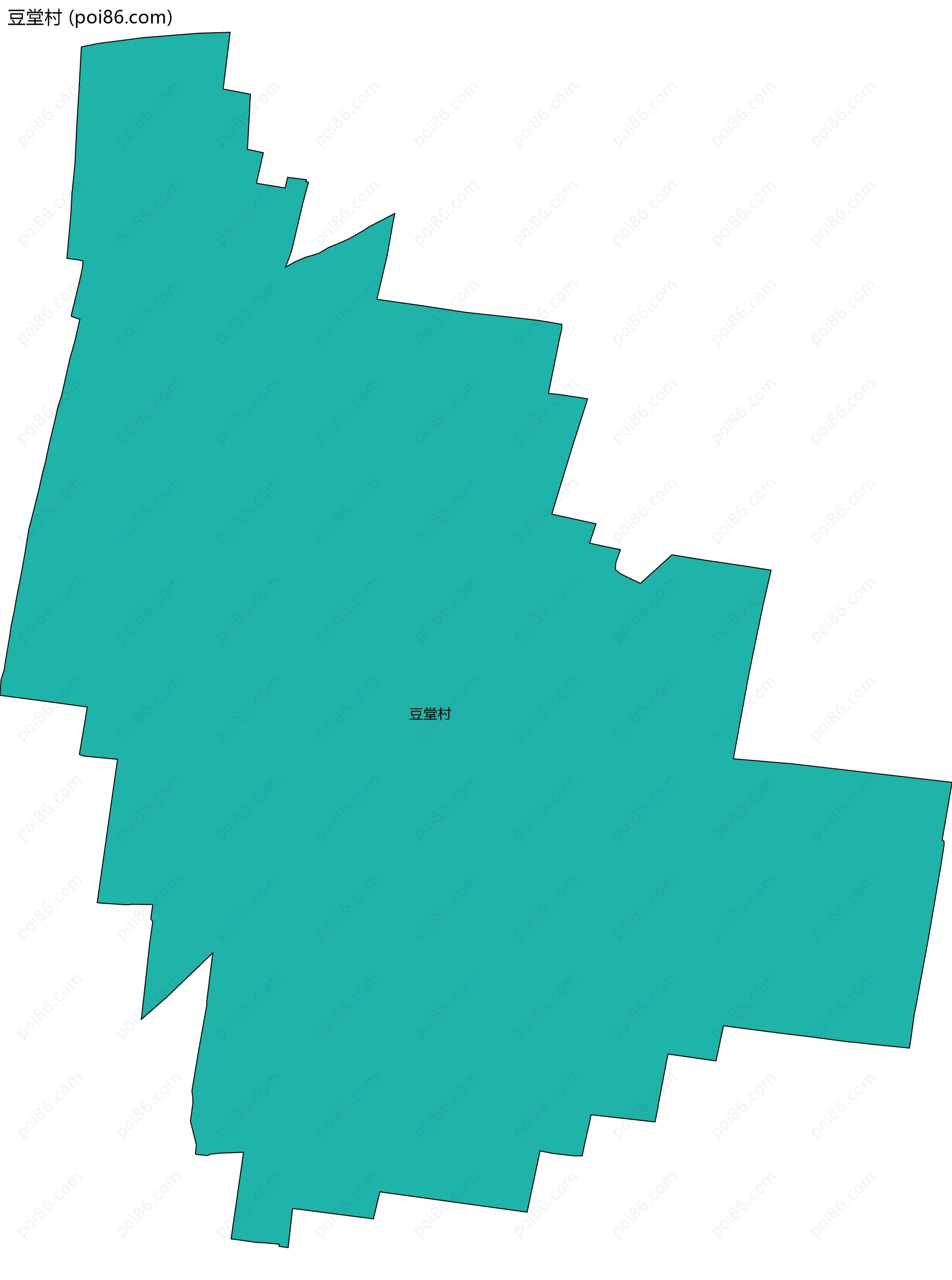 豆堂村边界地图