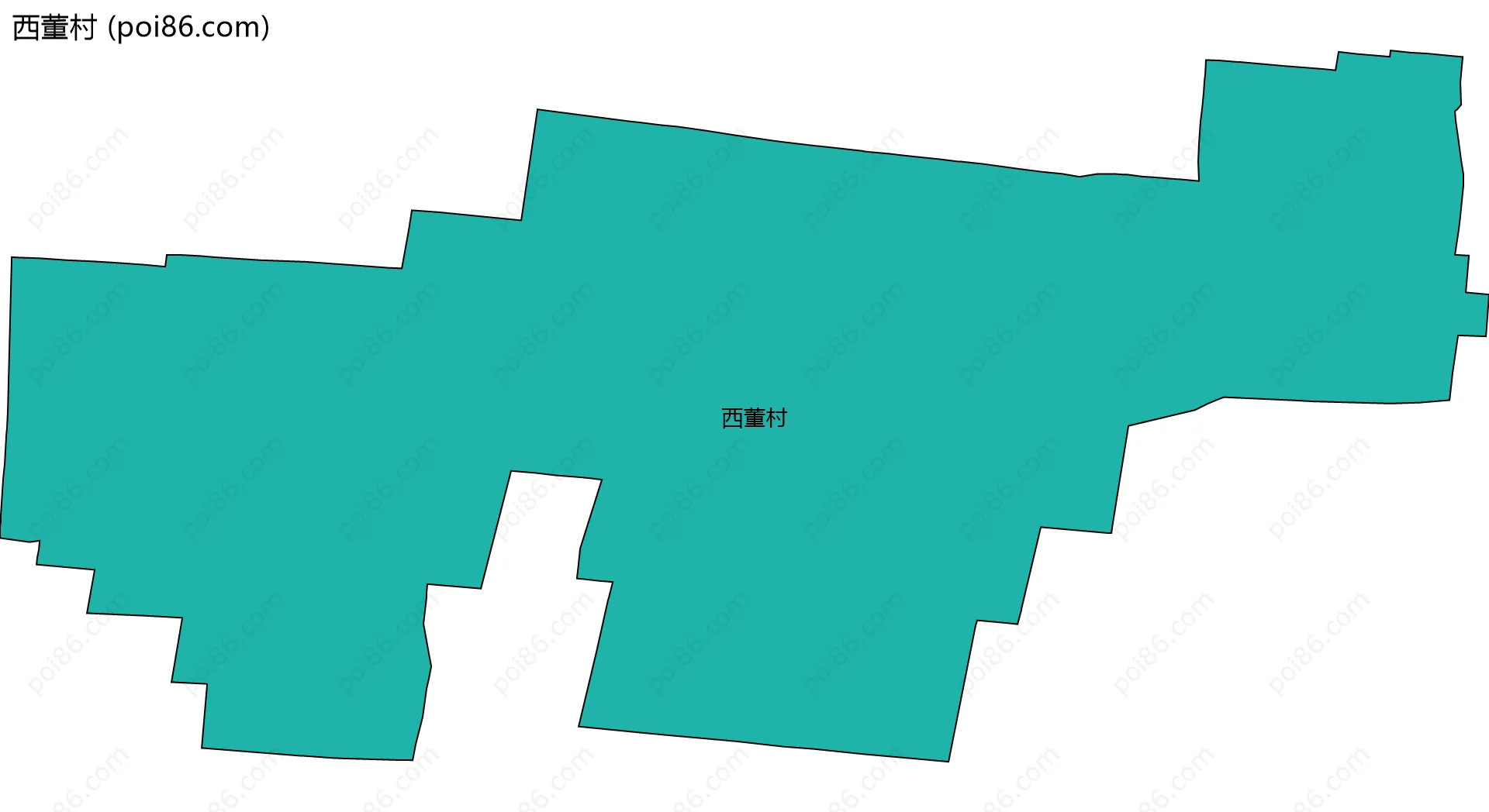 西董村边界地图