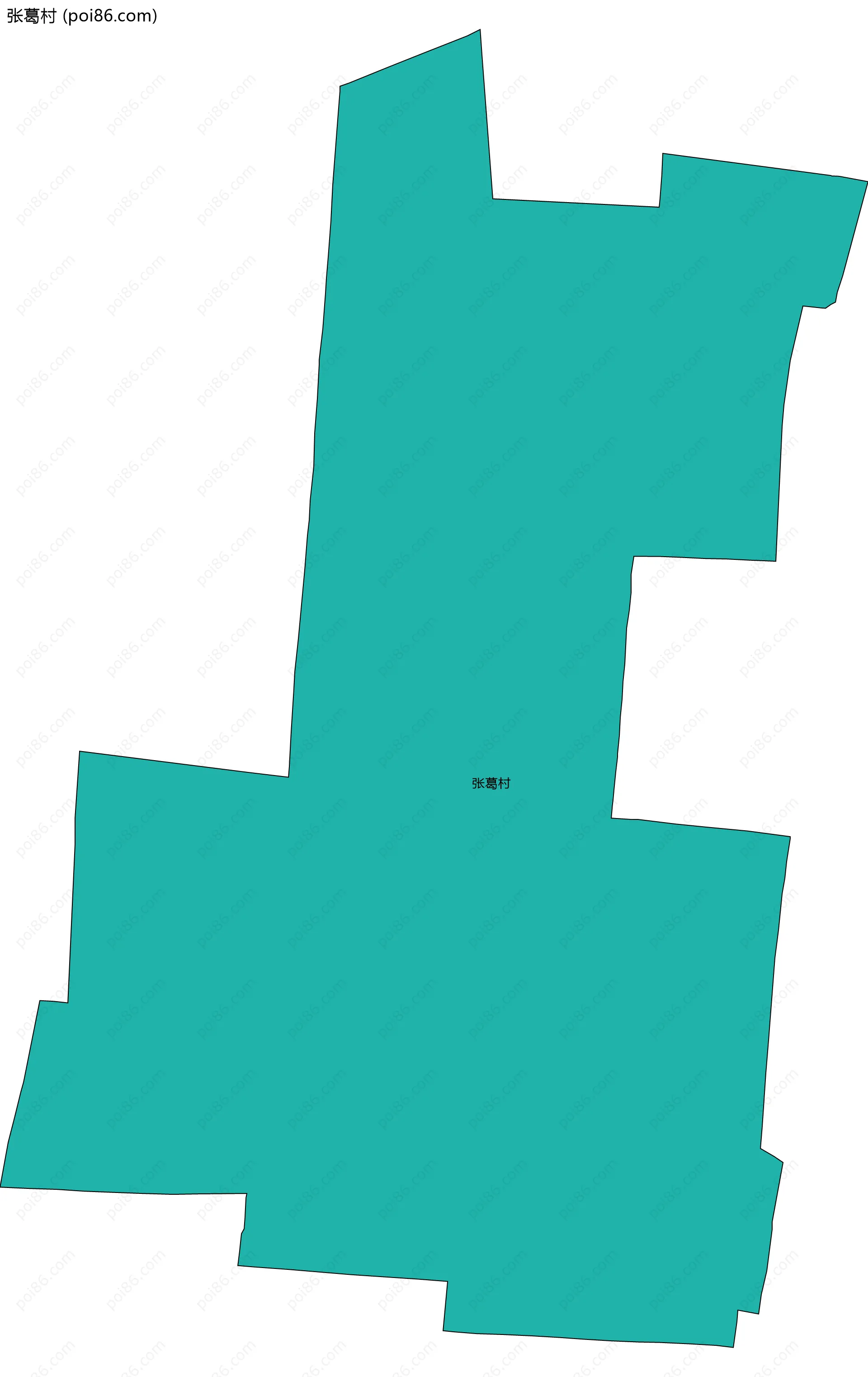 张葛村边界地图