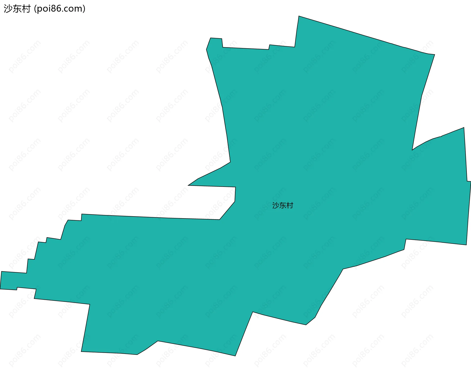 沙东村边界地图
