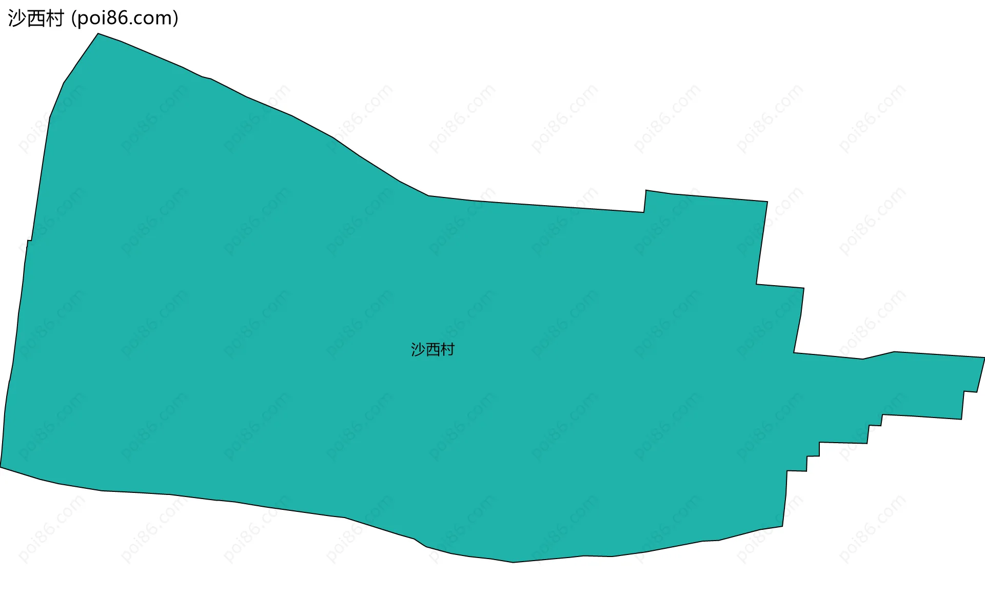 沙西村边界地图