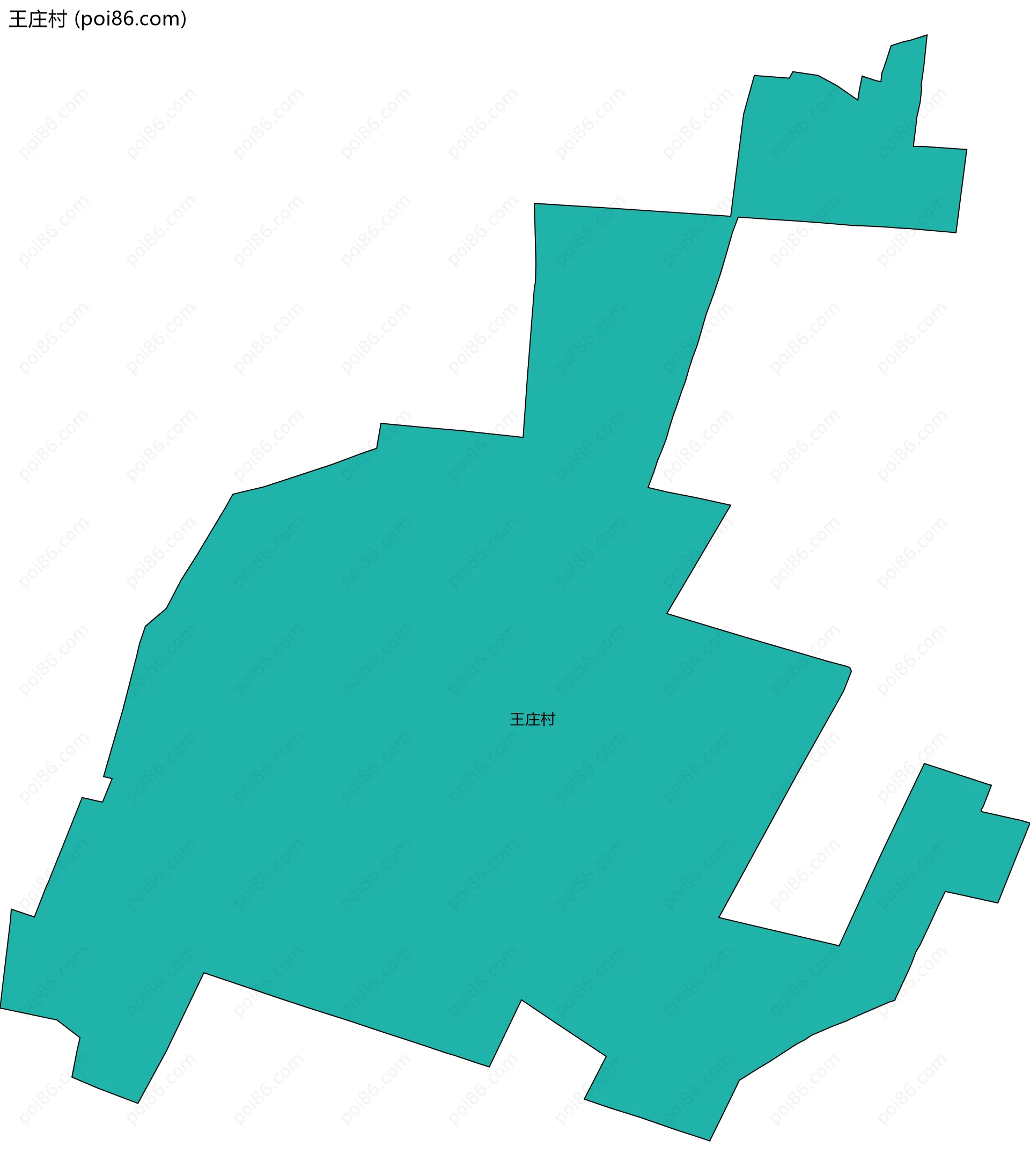 王庄村边界地图