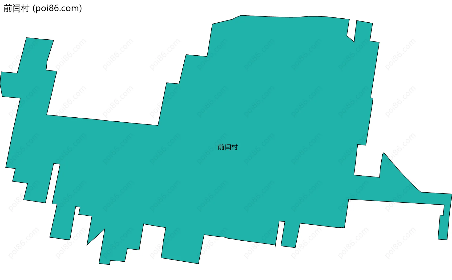 前闫村边界地图