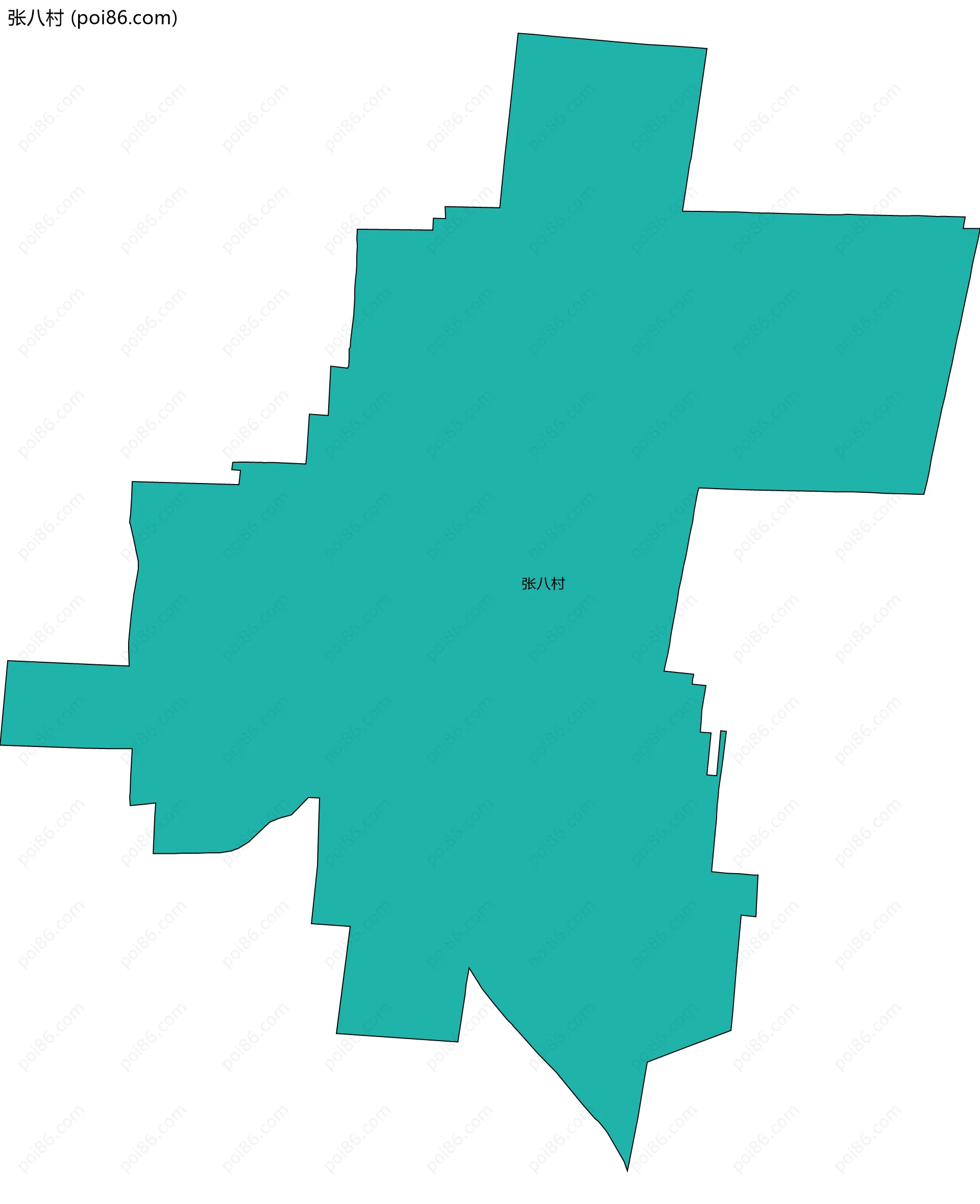 张八村边界地图