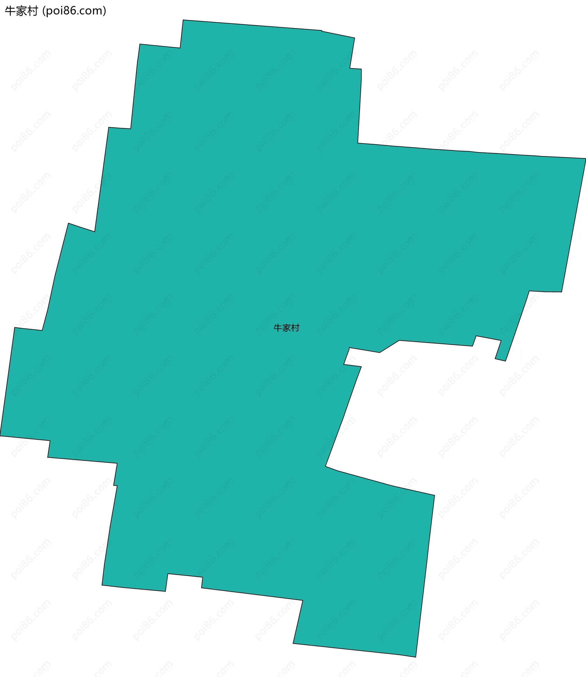 牛家村边界地图