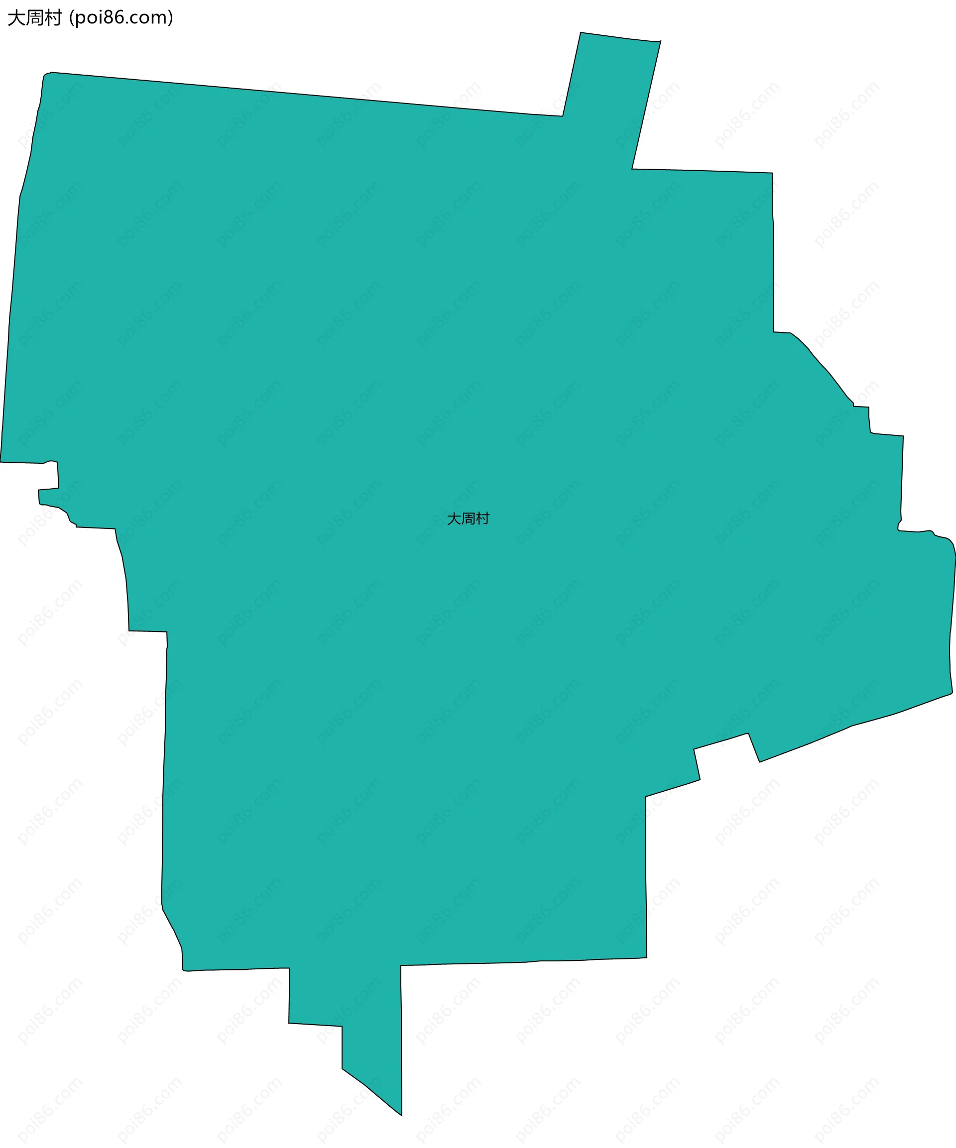 大周村边界地图