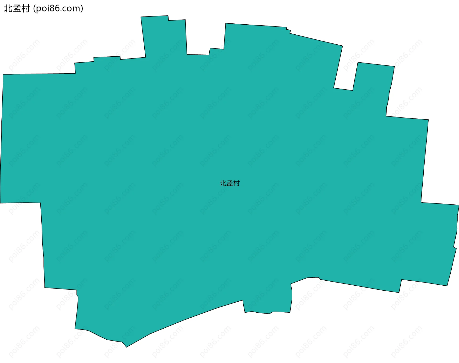 北孟村边界地图