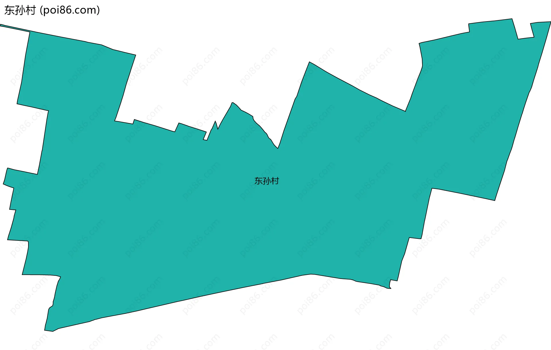 东孙村边界地图