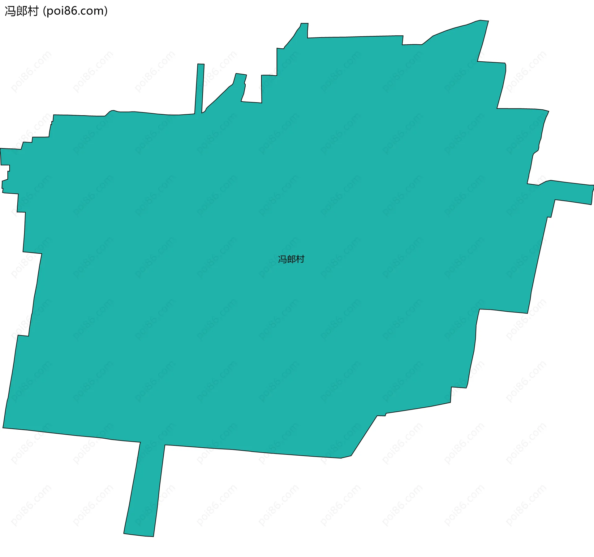 冯郎村边界地图