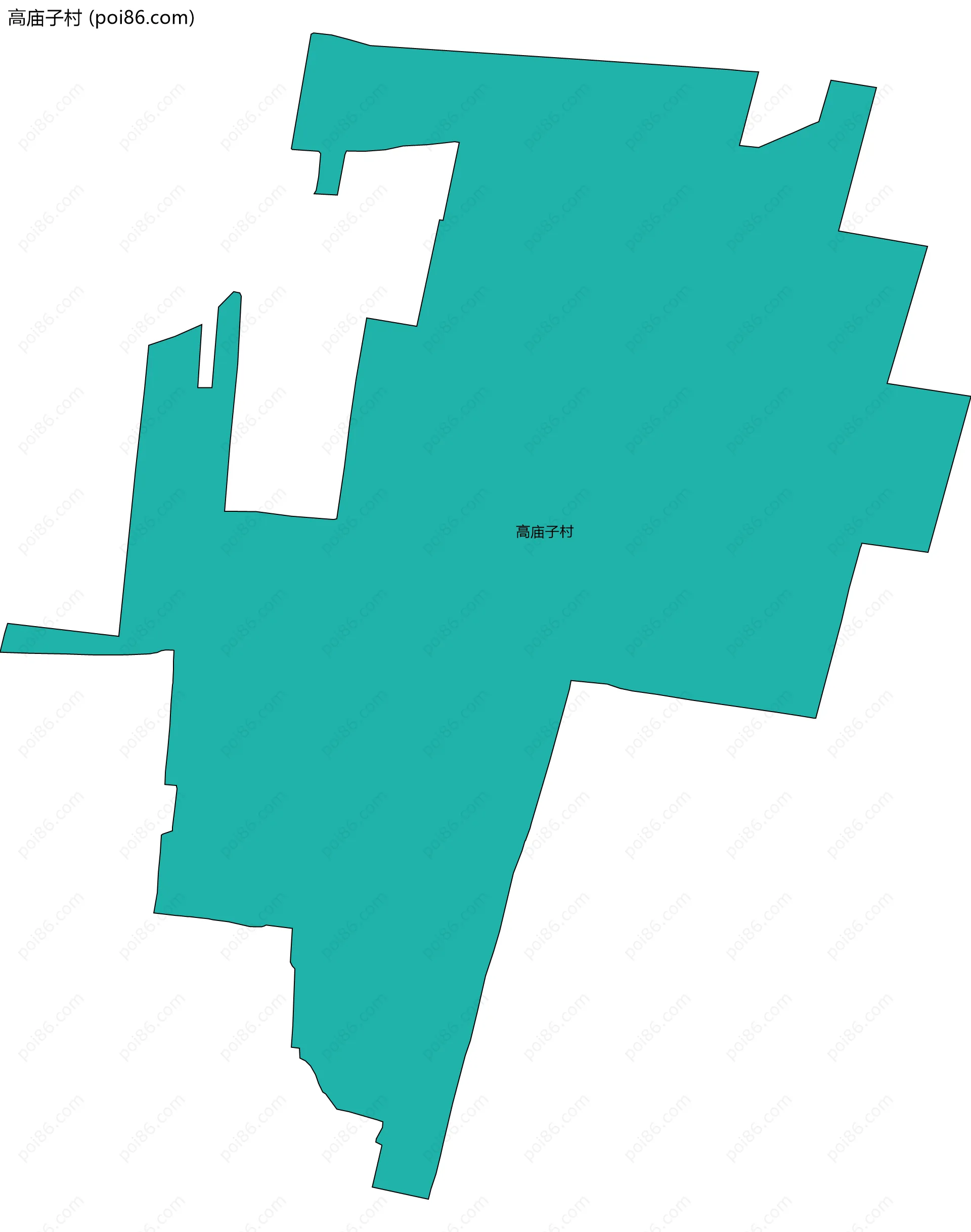 高庙子村边界地图