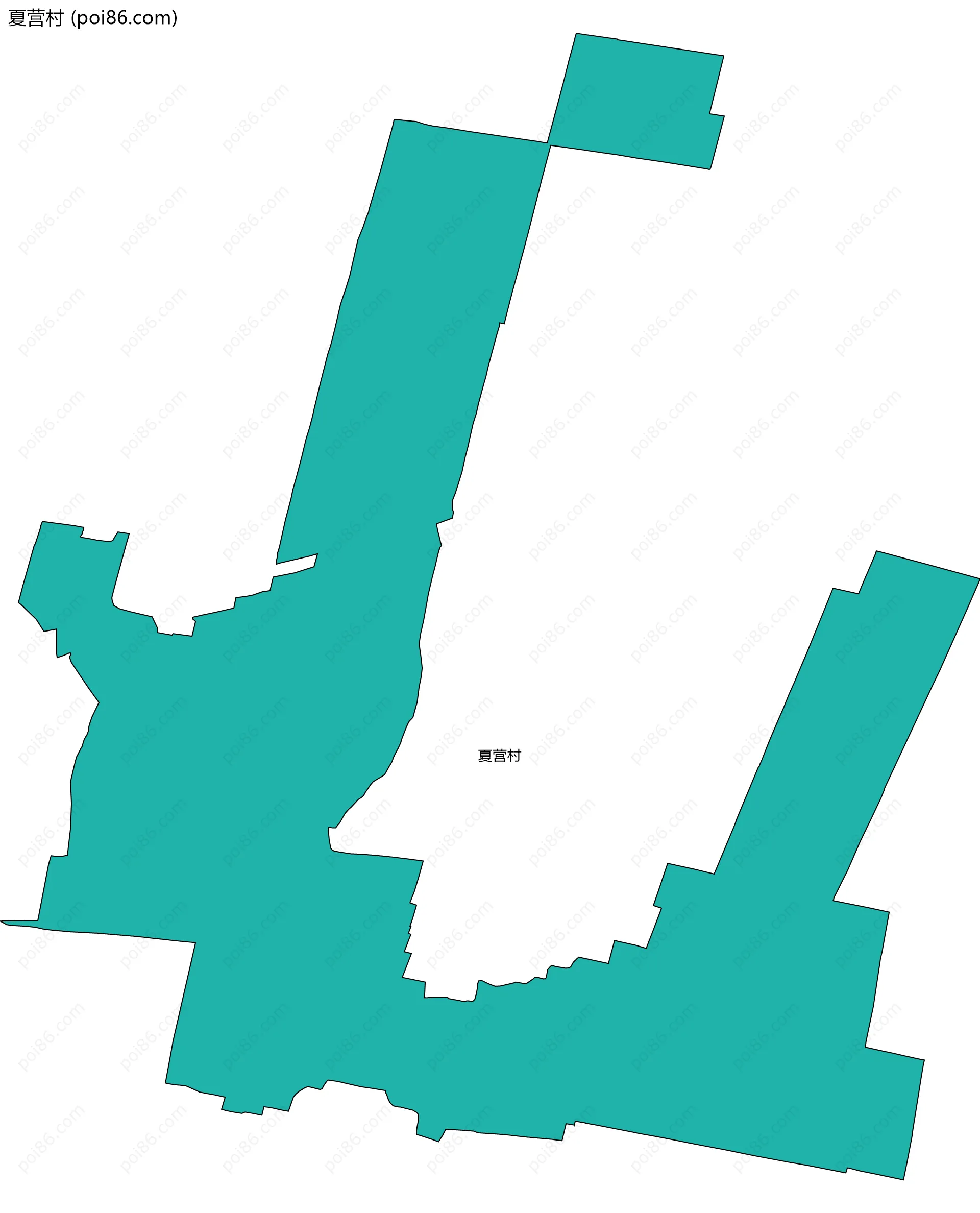 夏营村边界地图