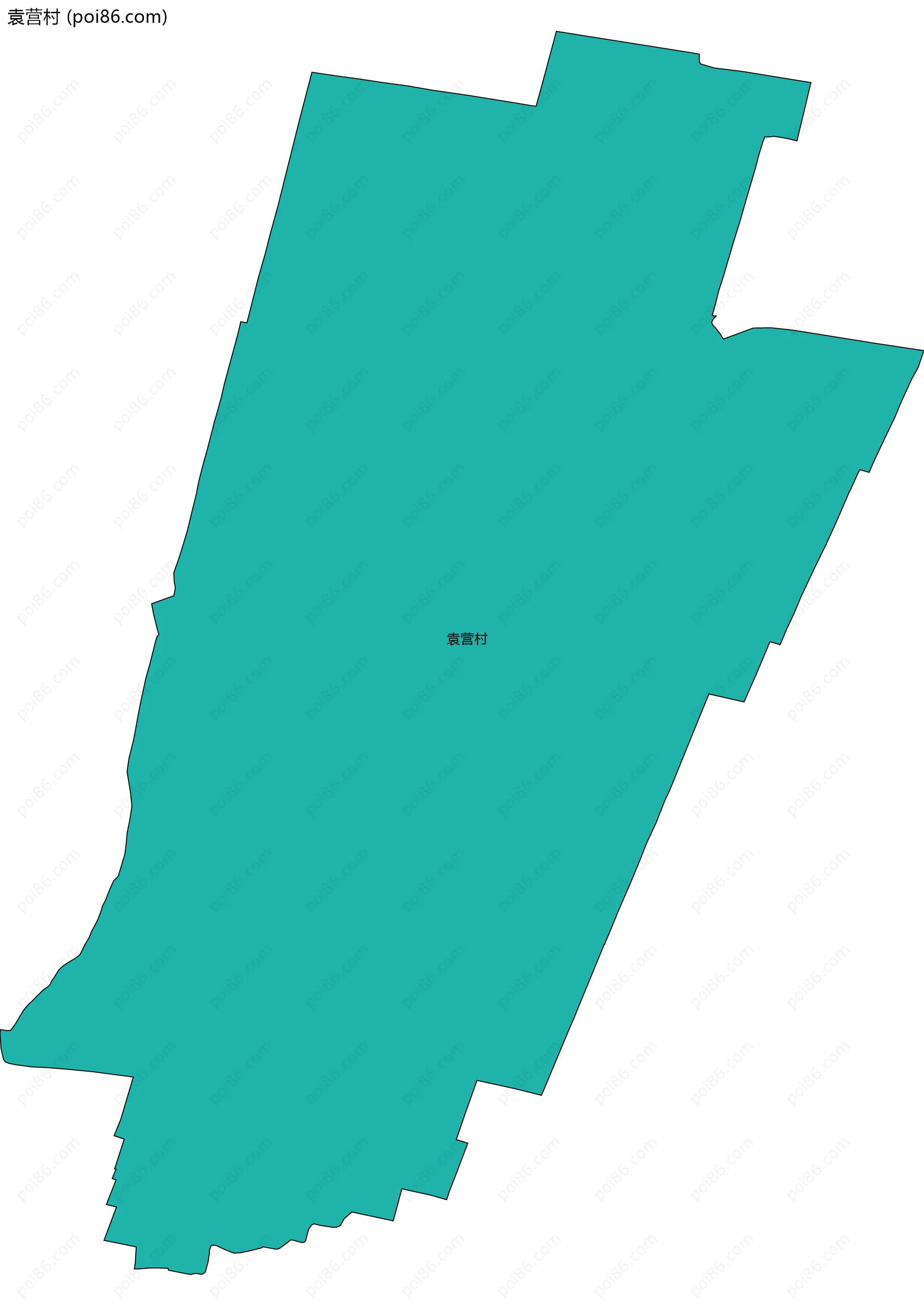 袁营村边界地图