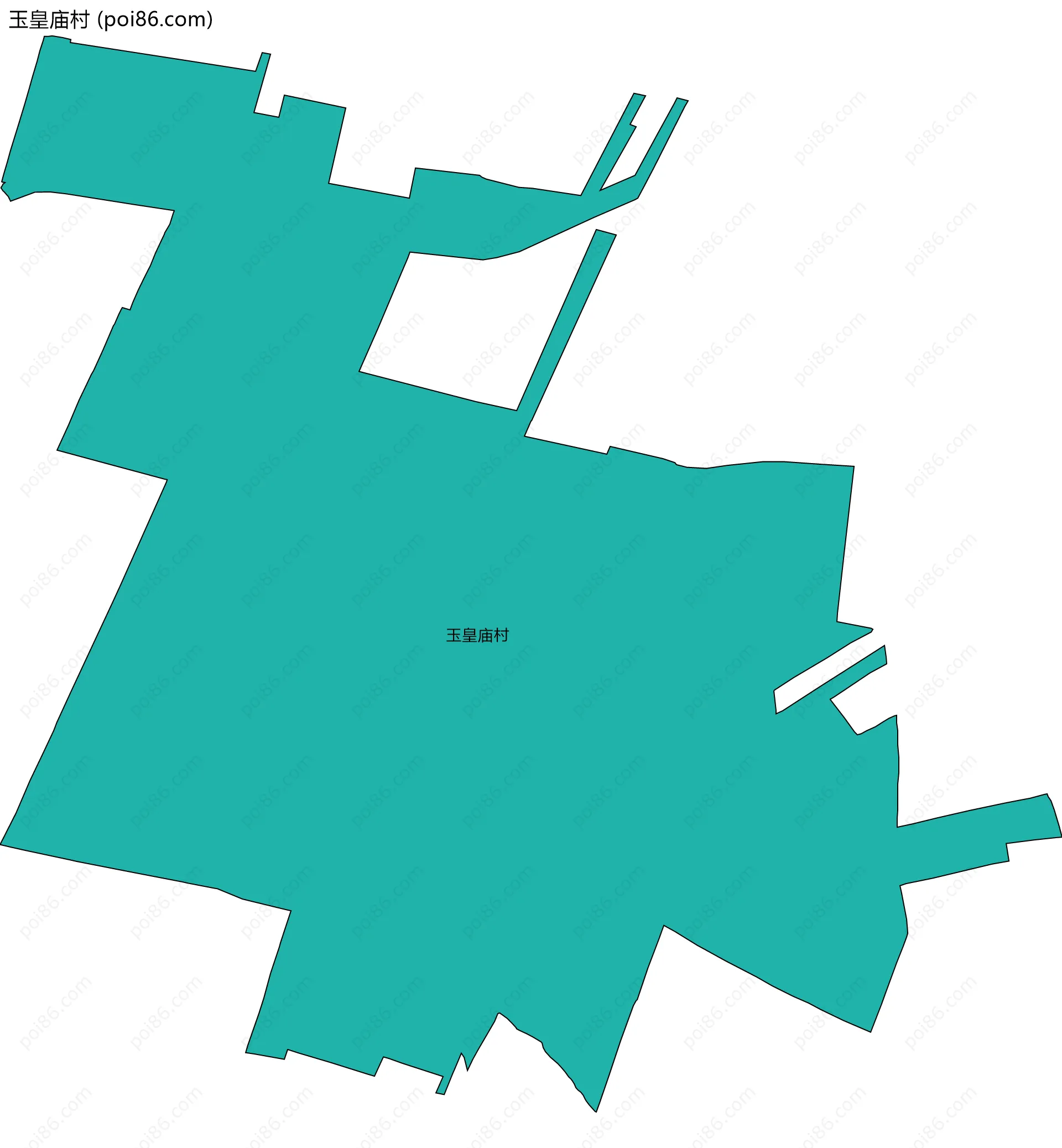 玉皇庙村边界地图