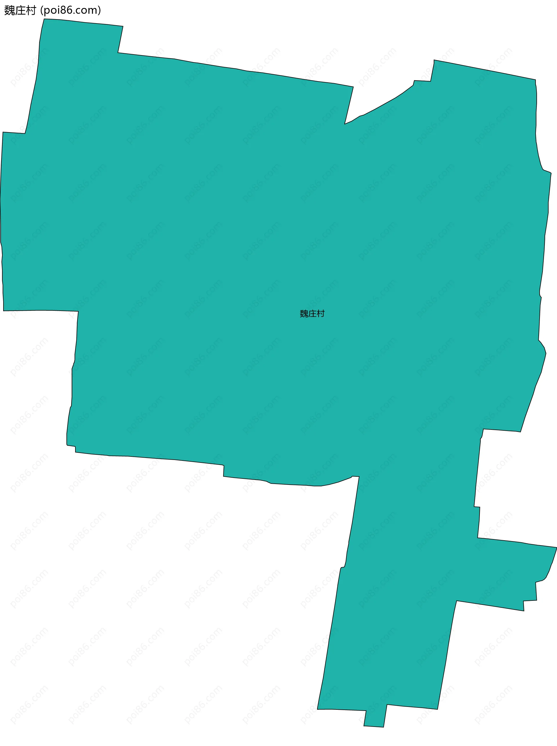 魏庄村边界地图