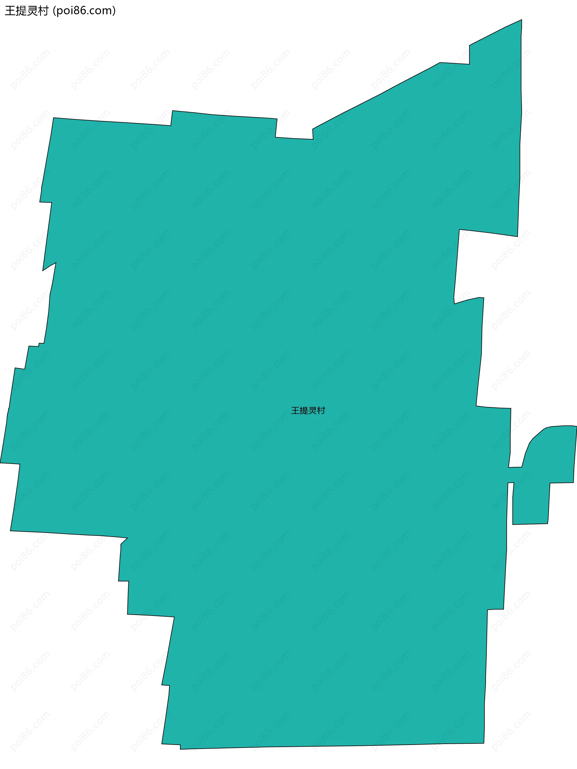 王提灵村边界地图