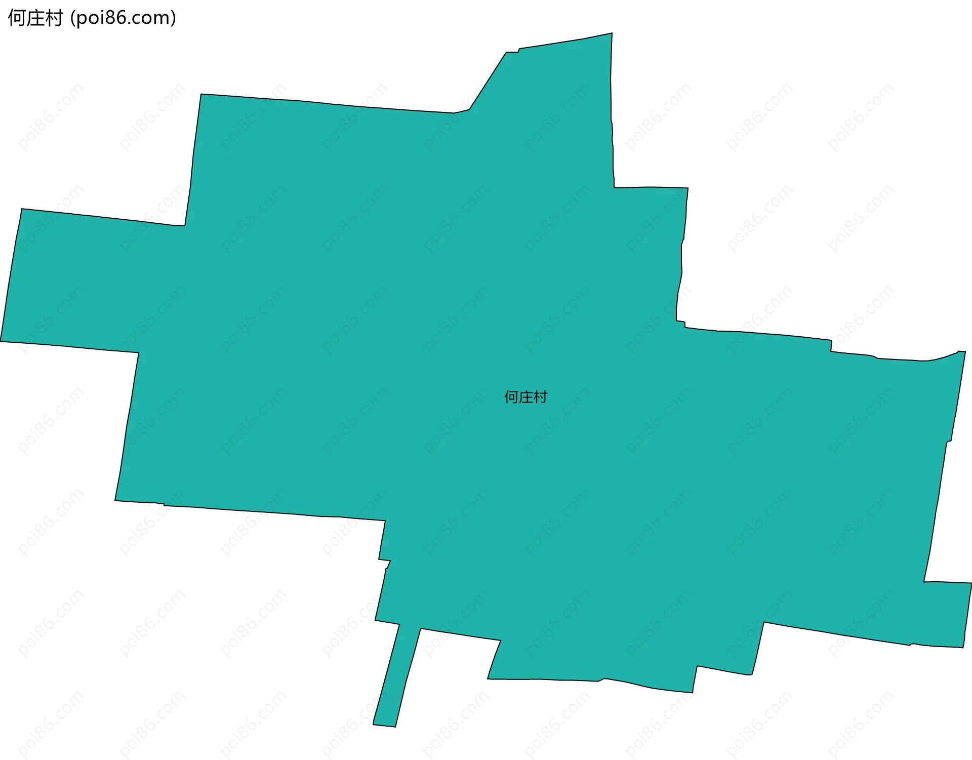 何庄村边界地图