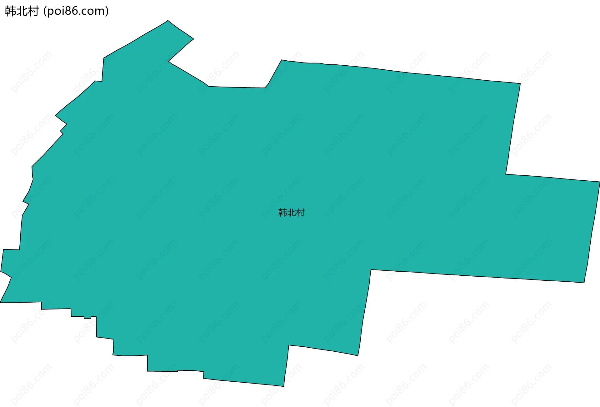 韩北村边界地图