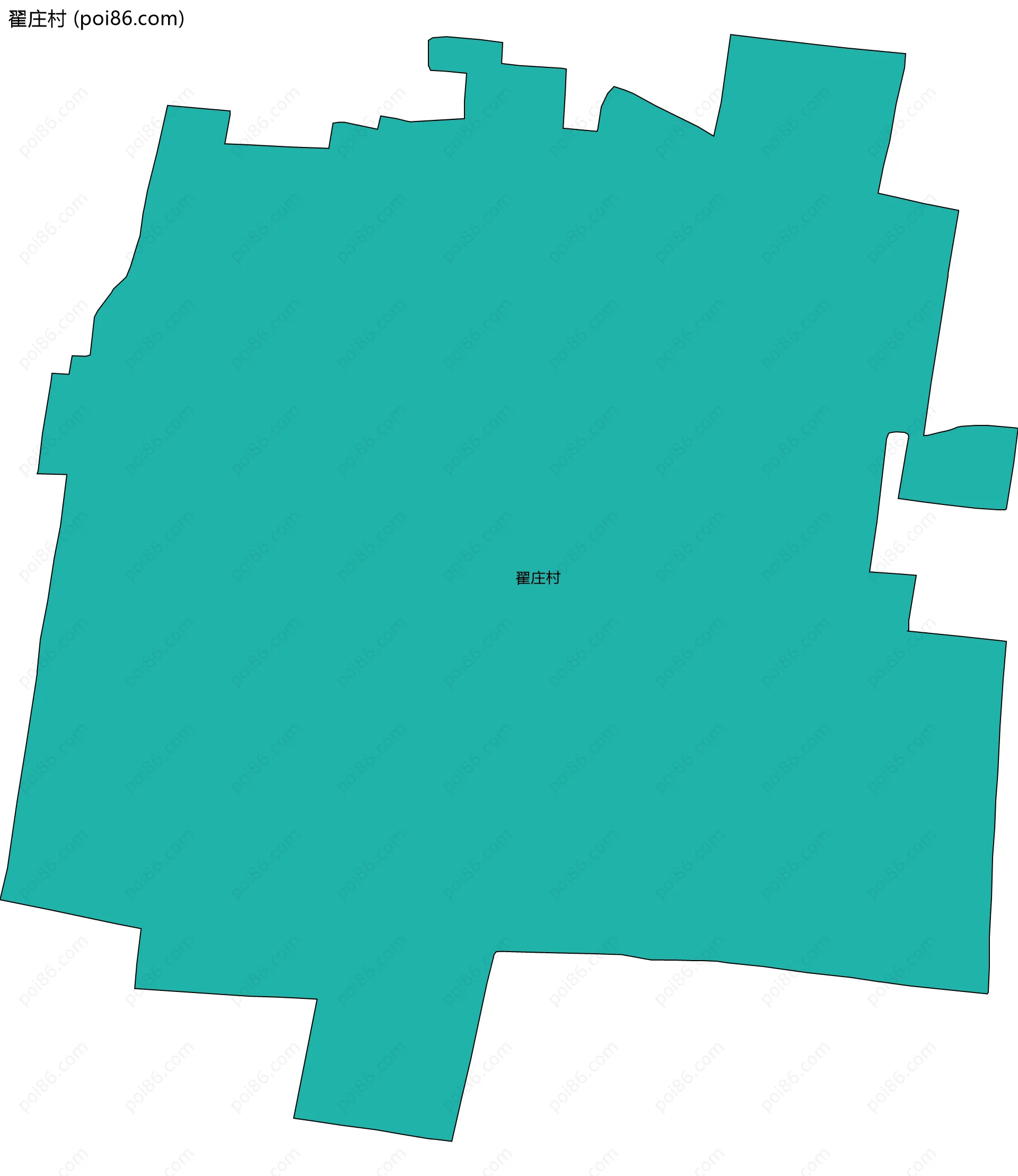 翟庄村边界地图