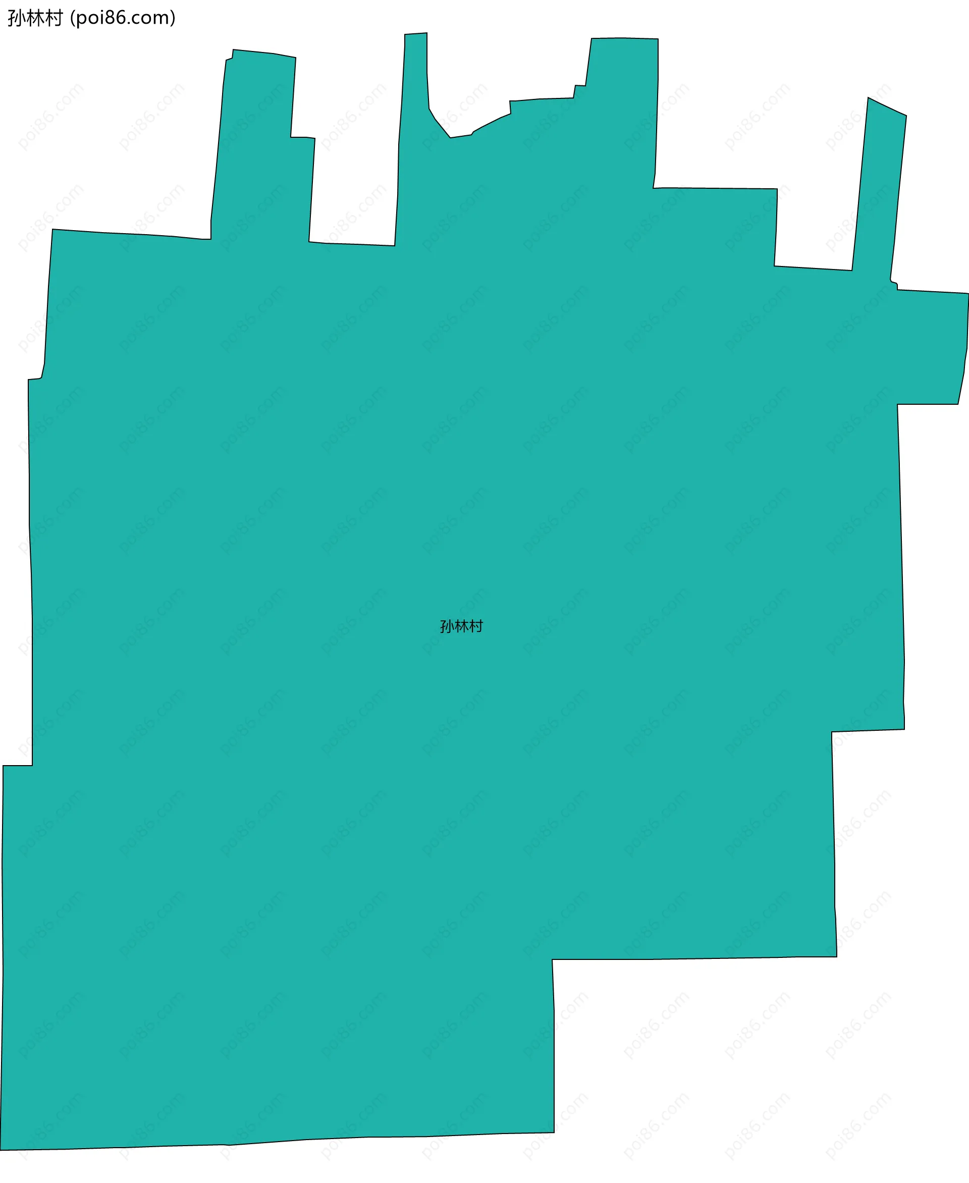 孙林村边界地图