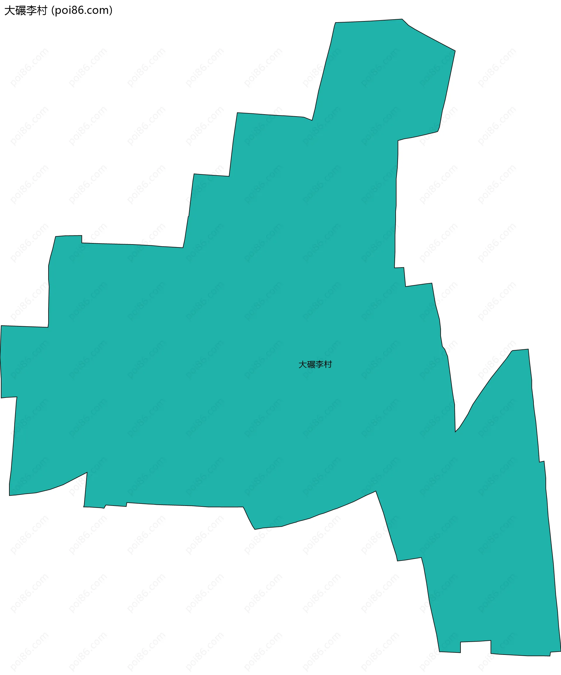 大碾李村边界地图