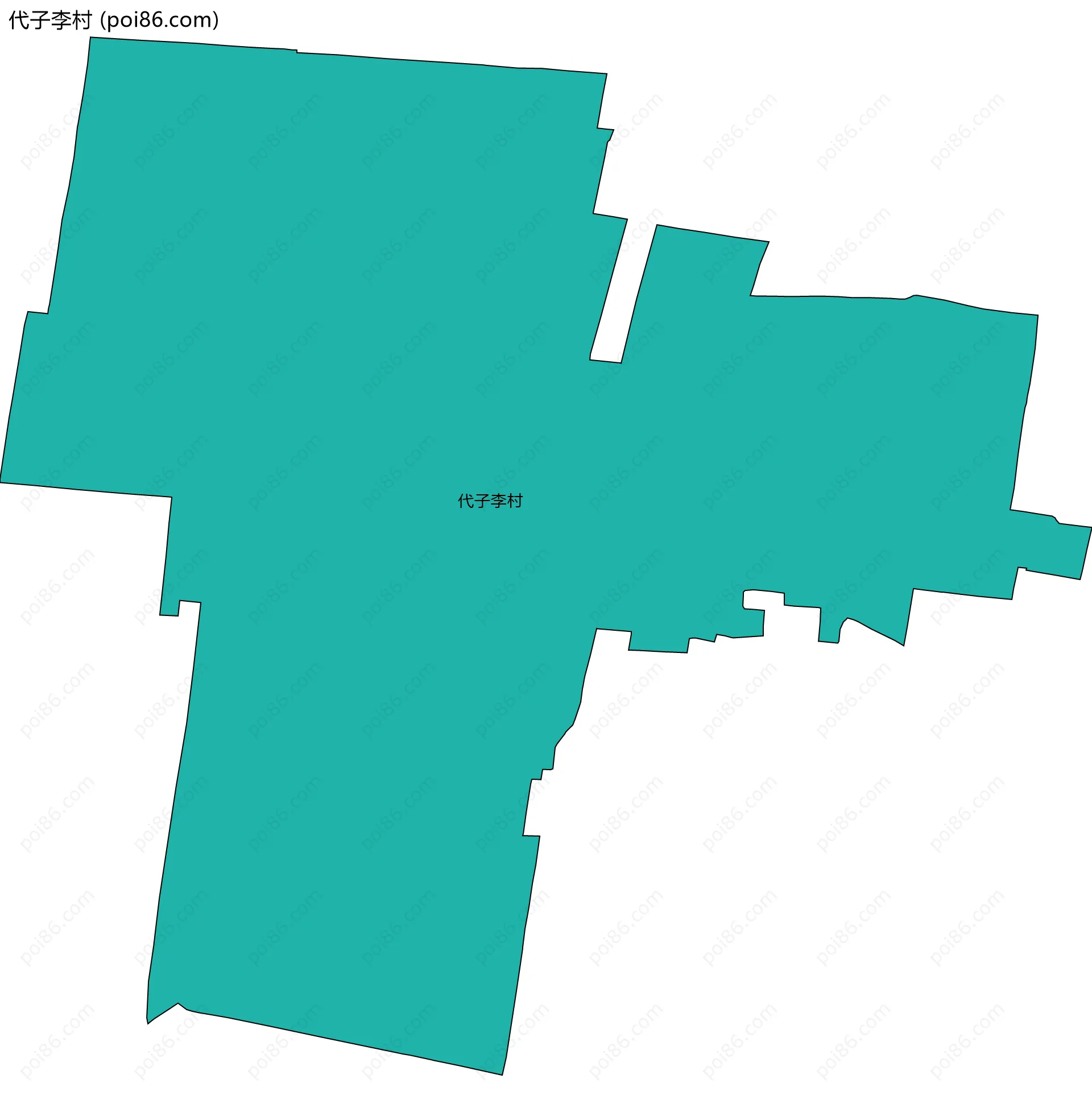 代子李村边界地图
