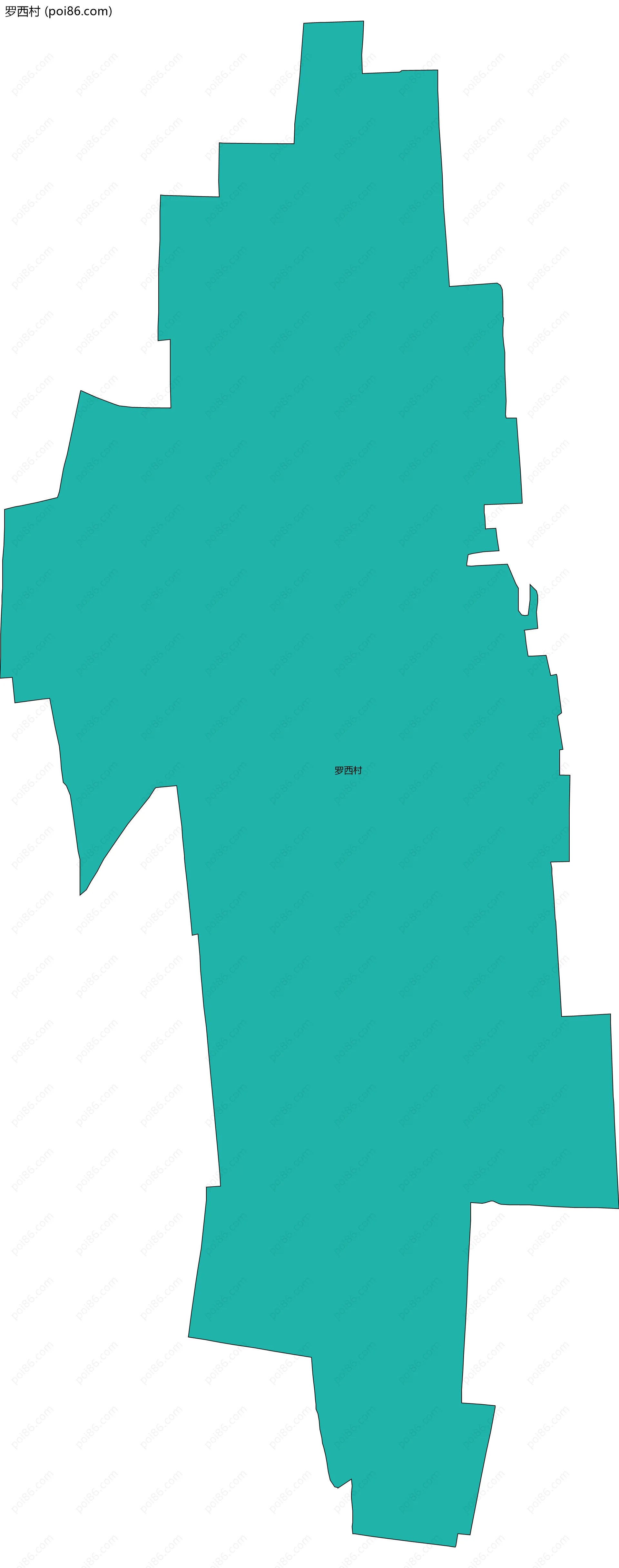 罗西村边界地图