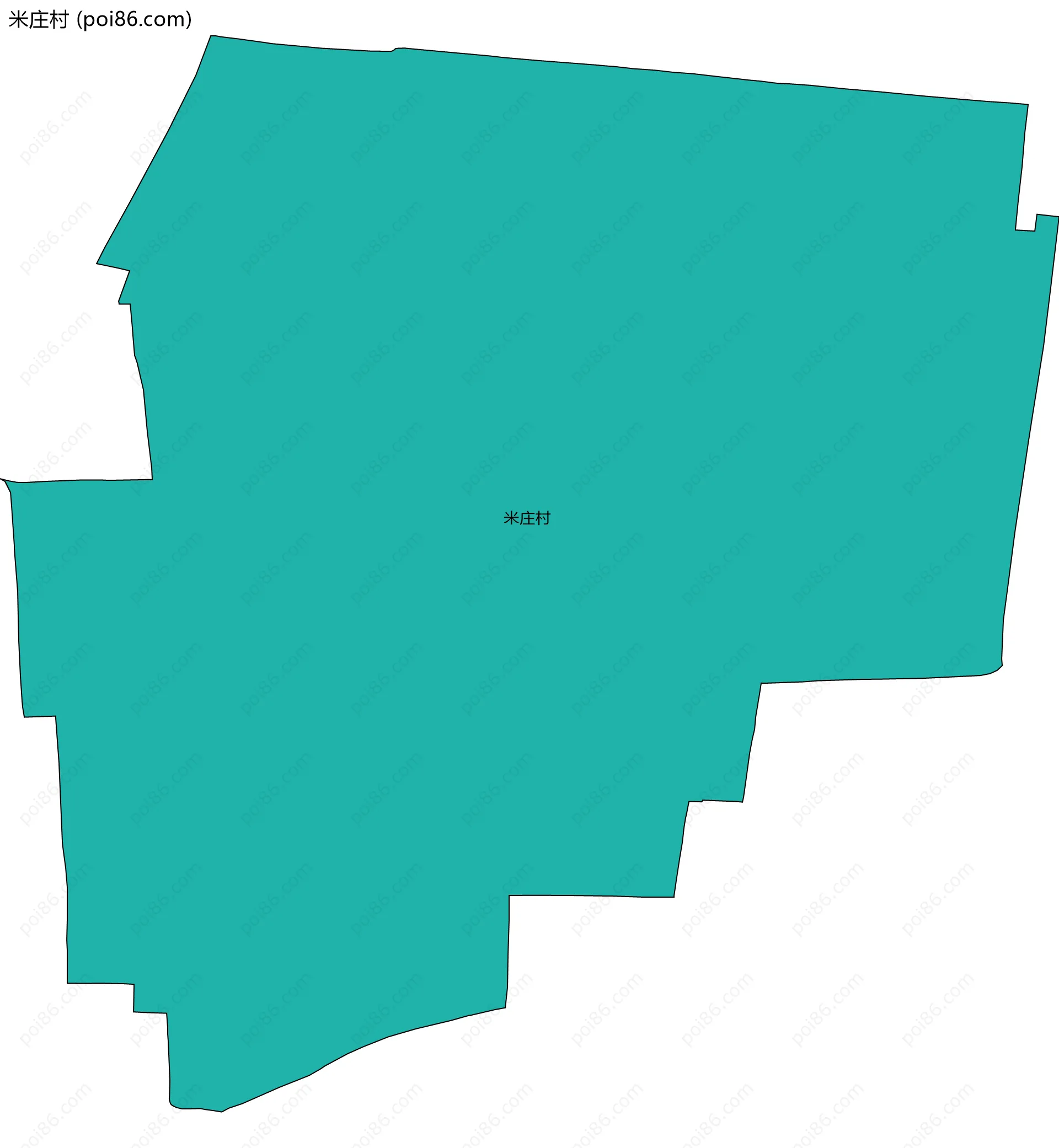 米庄村边界地图