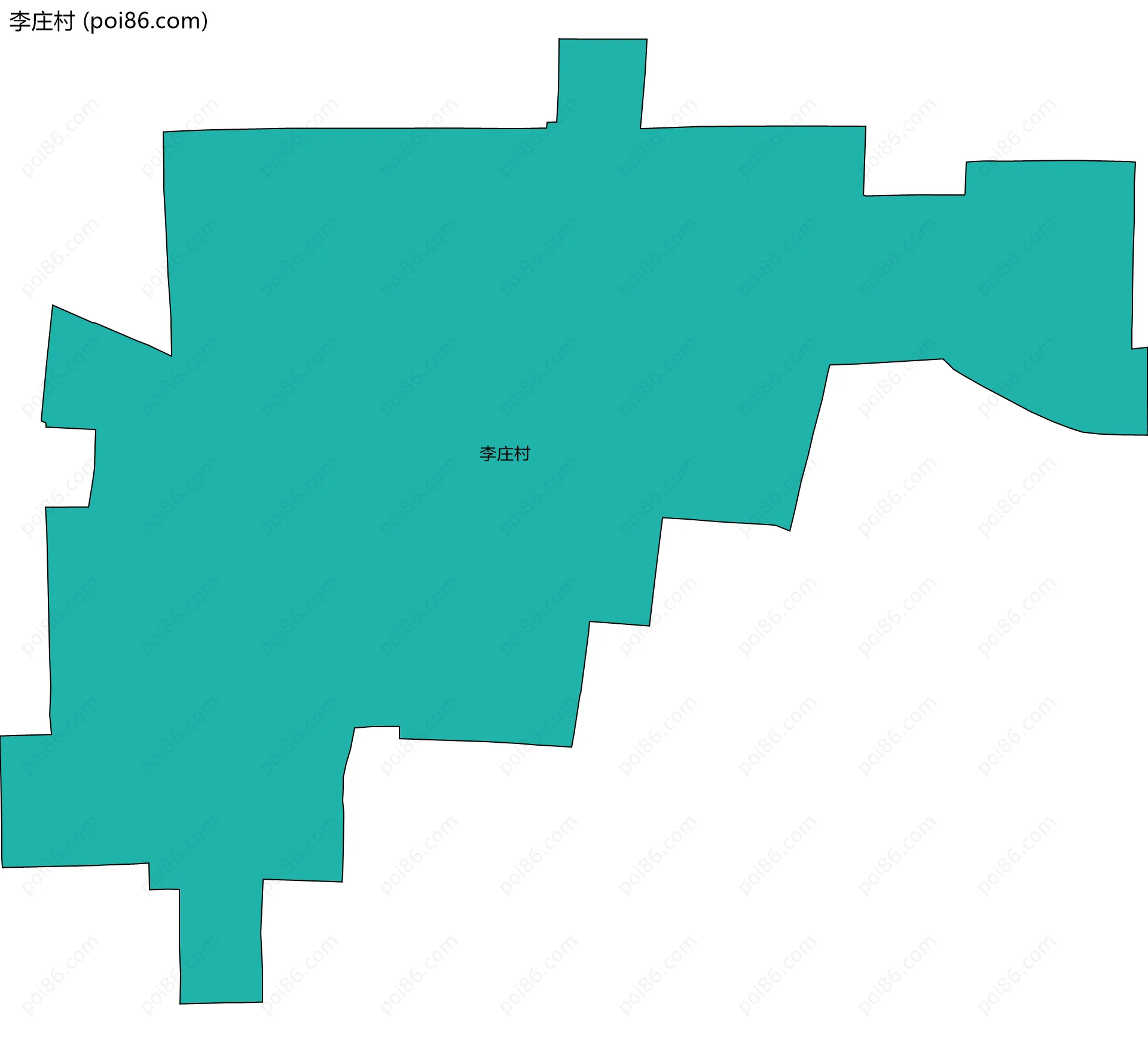 李庄村边界地图