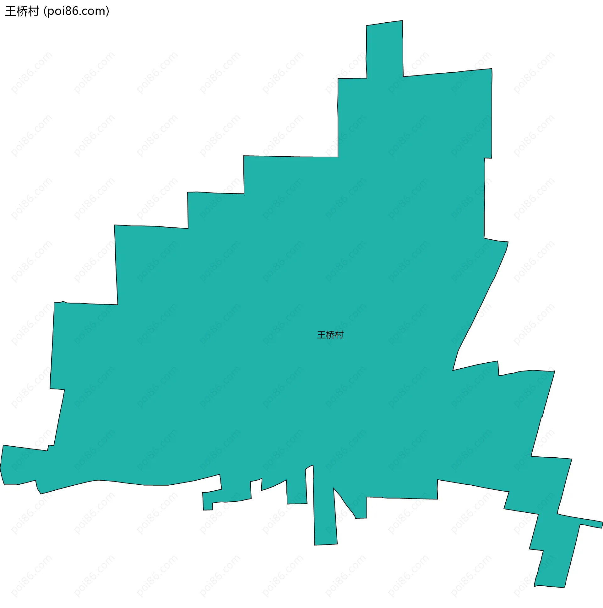 王桥村边界地图