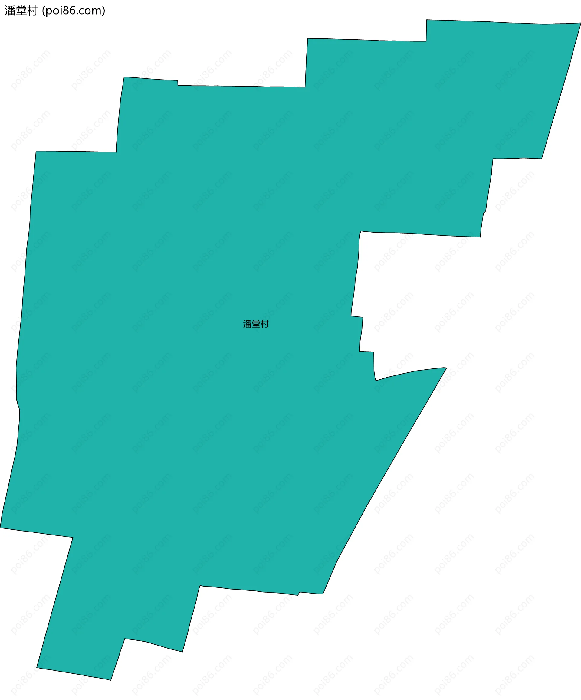 潘堂村边界地图