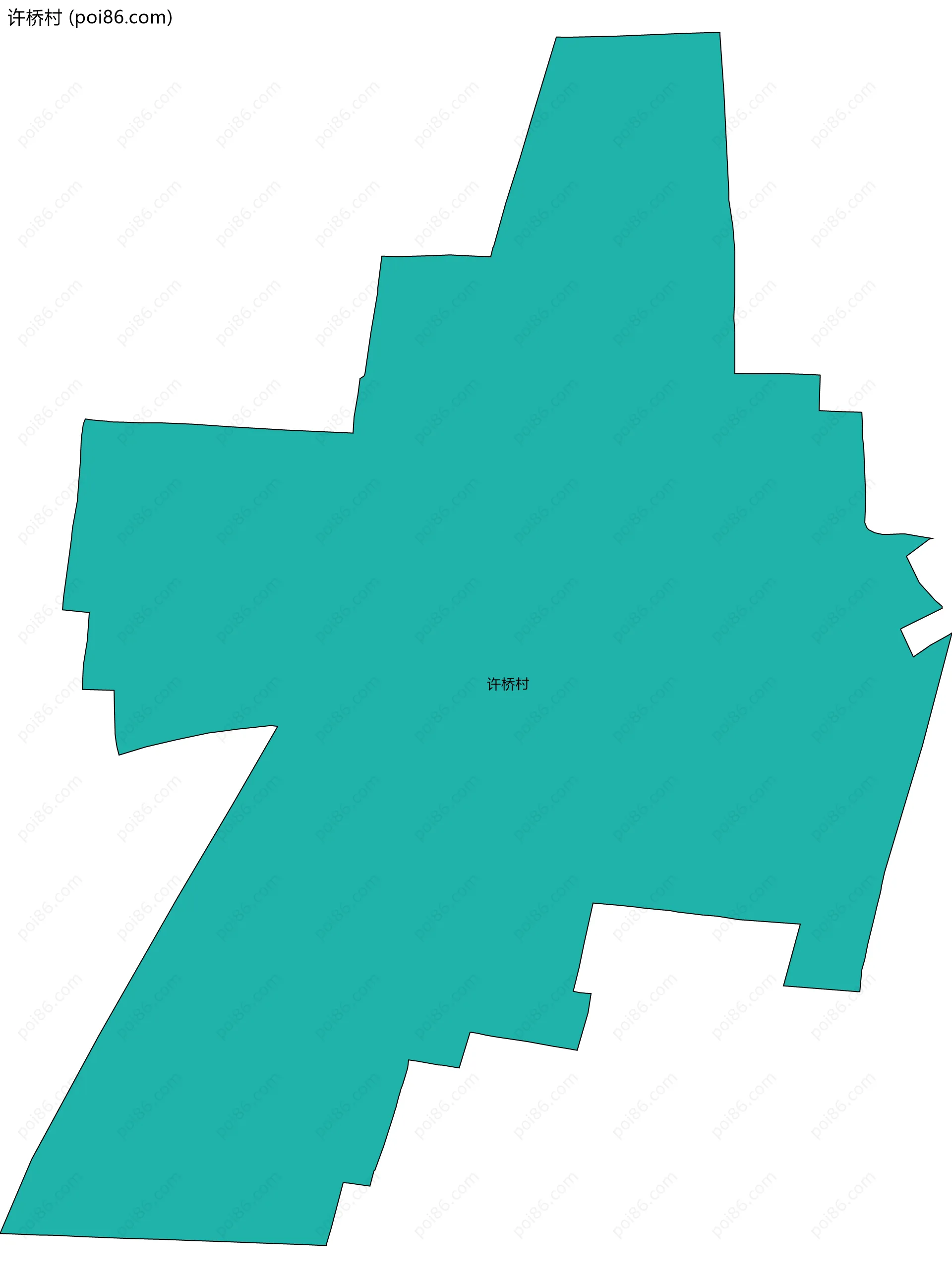 许桥村边界地图