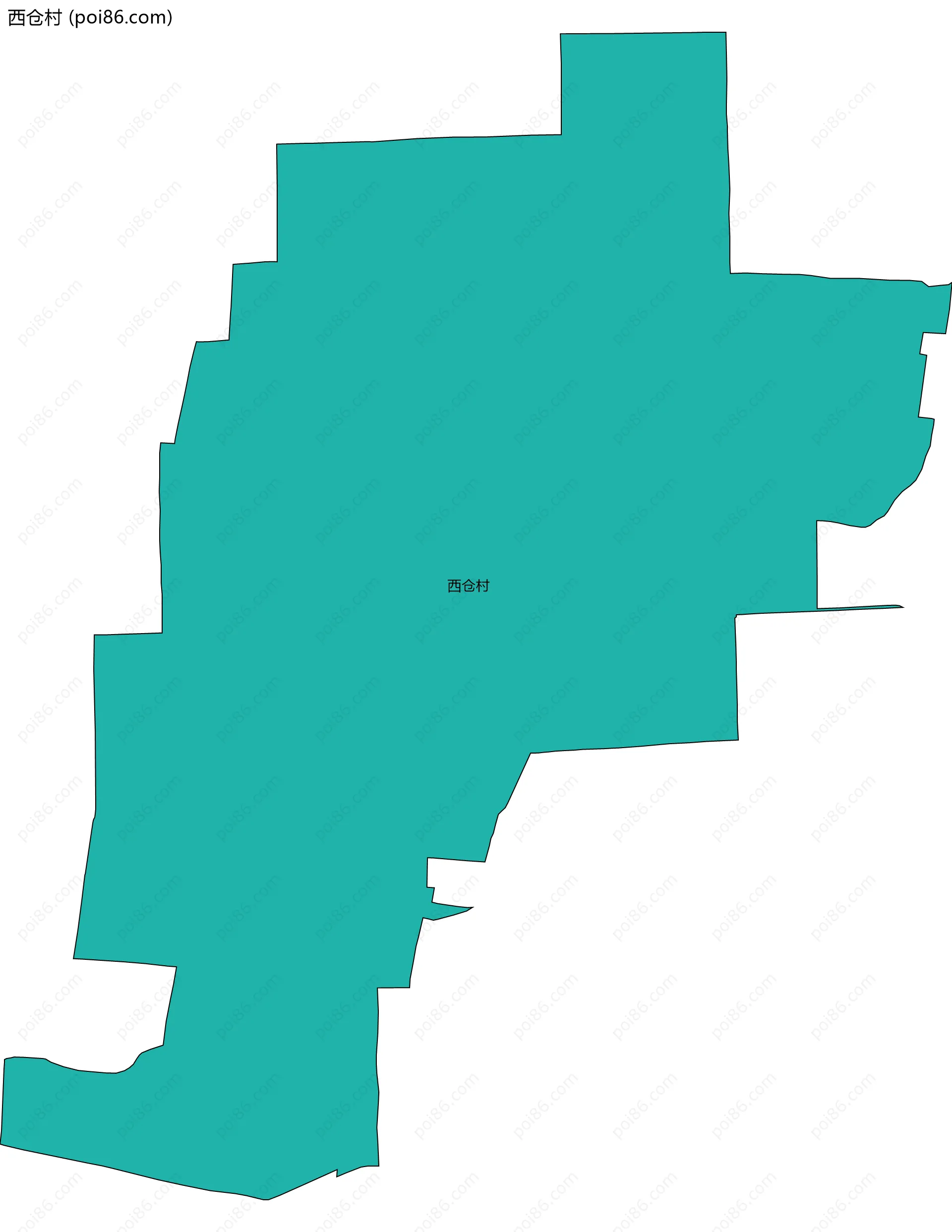 西仓村边界地图