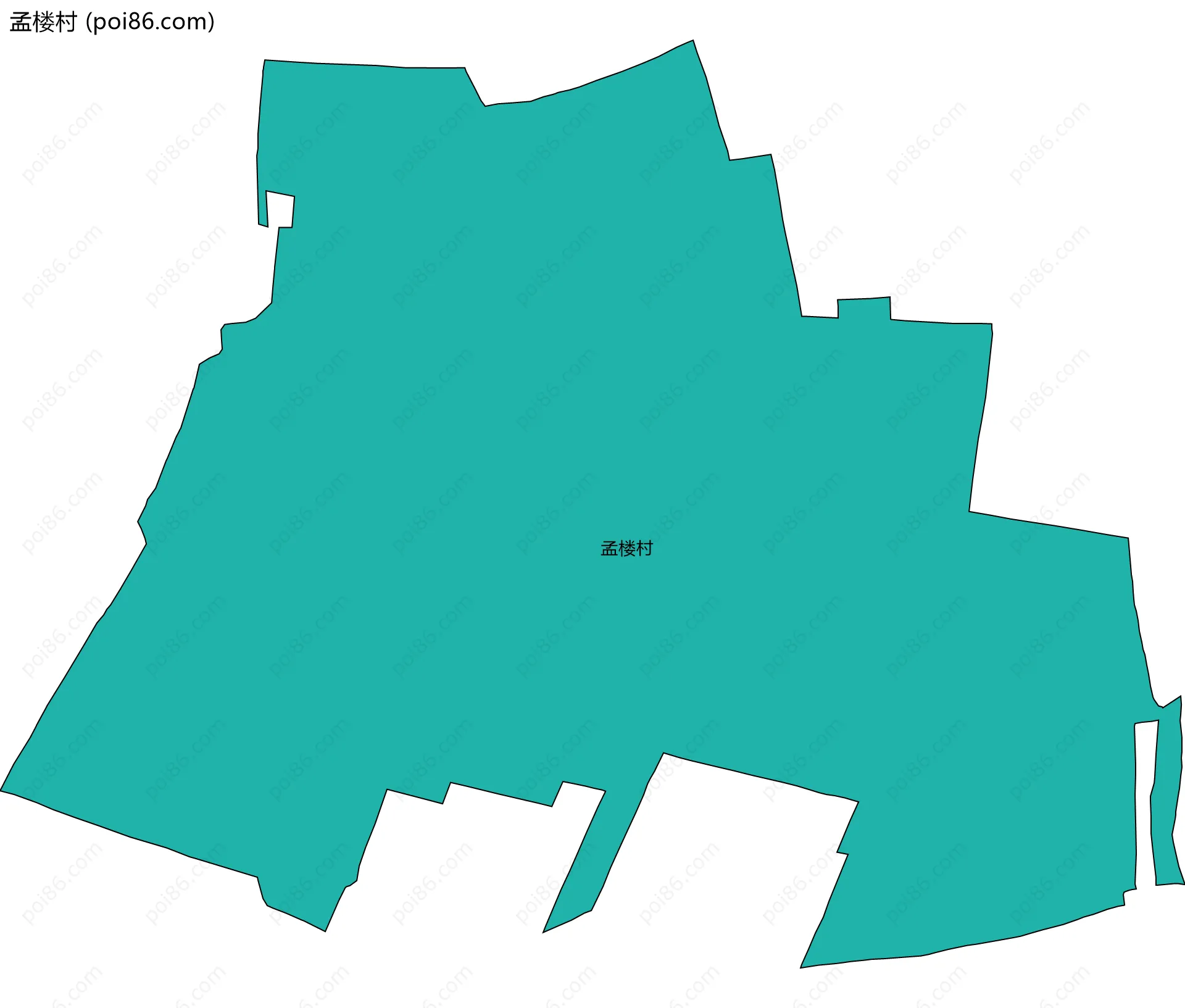 孟楼村边界地图