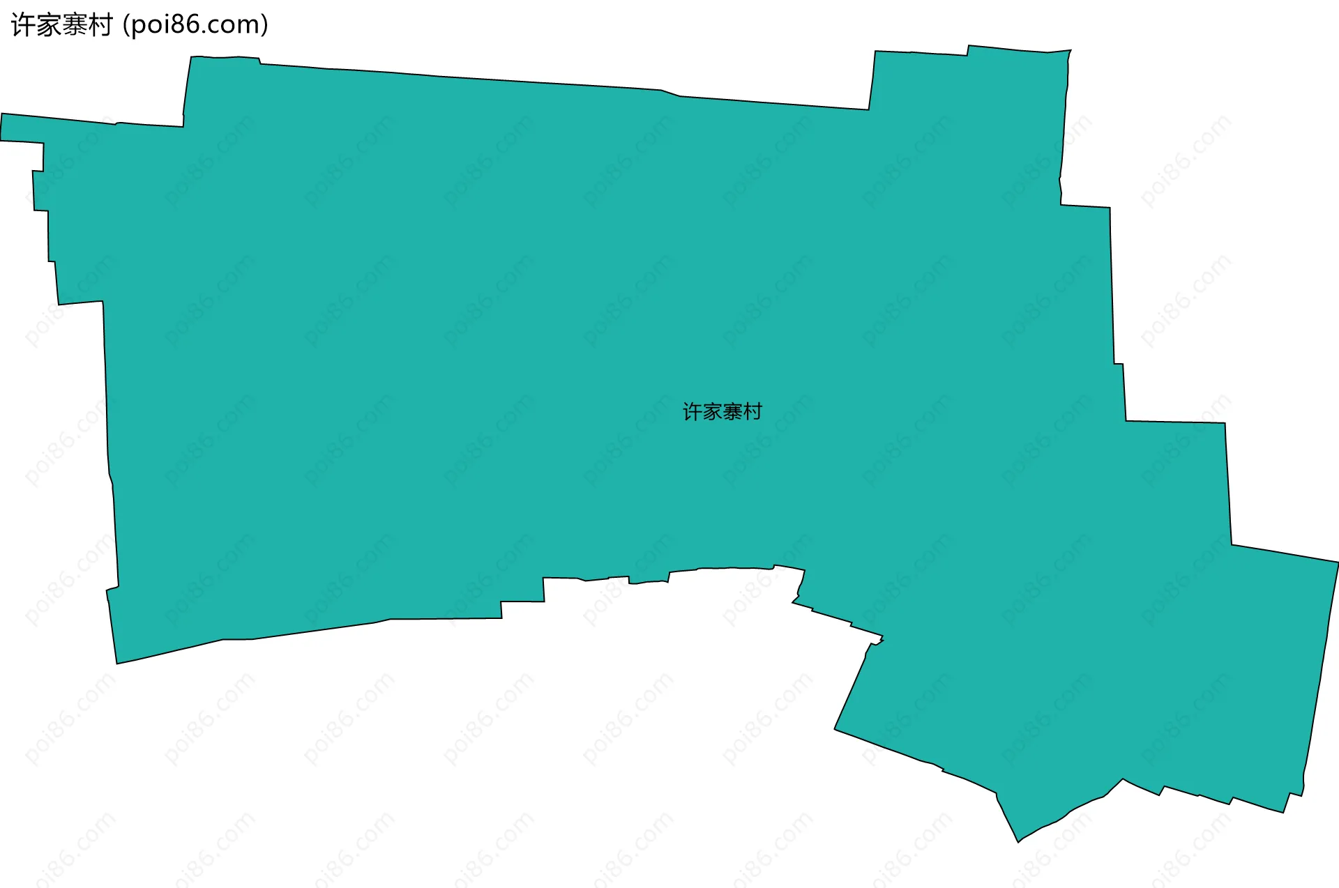 许家寨村边界地图