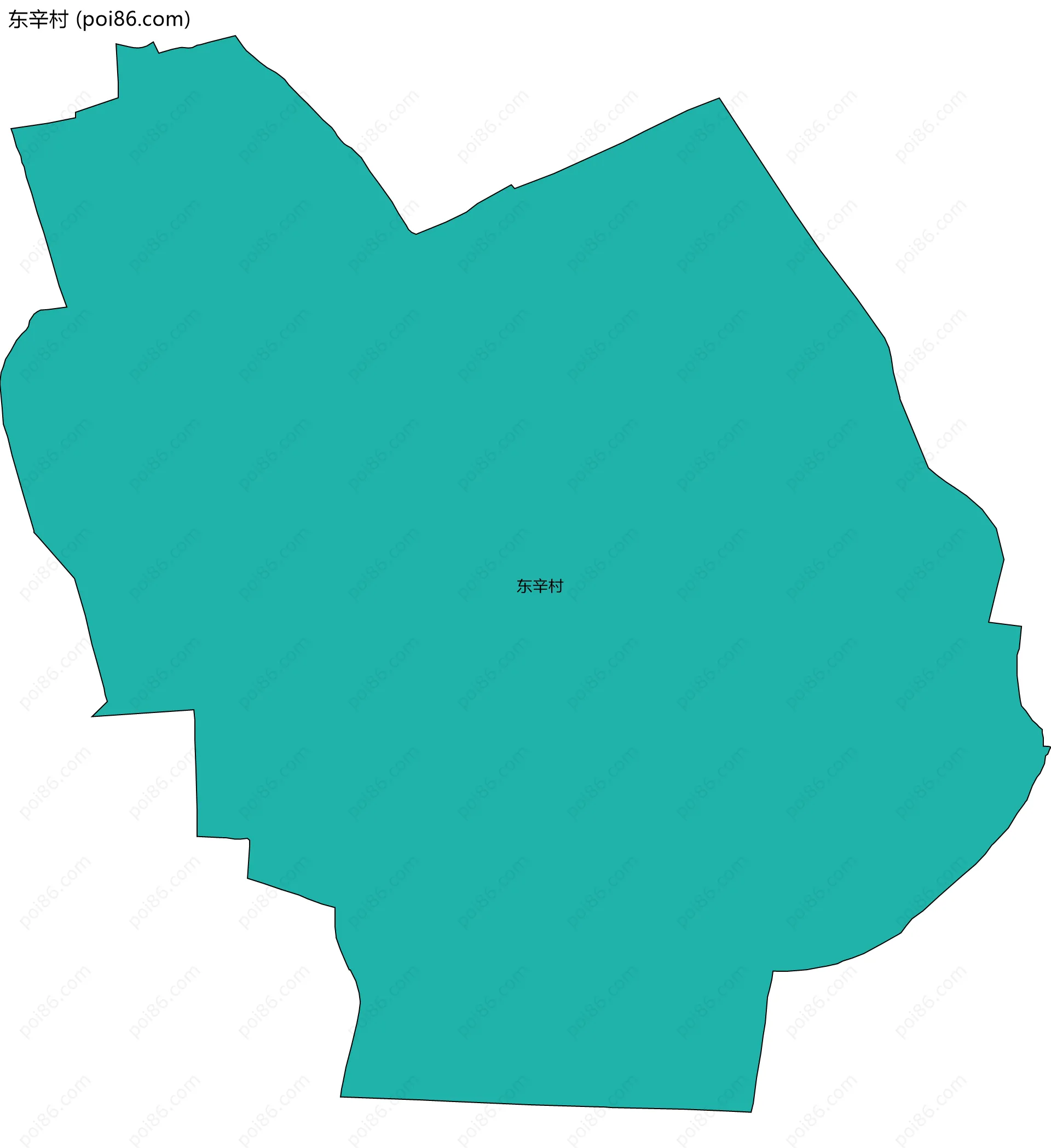 东辛村边界地图