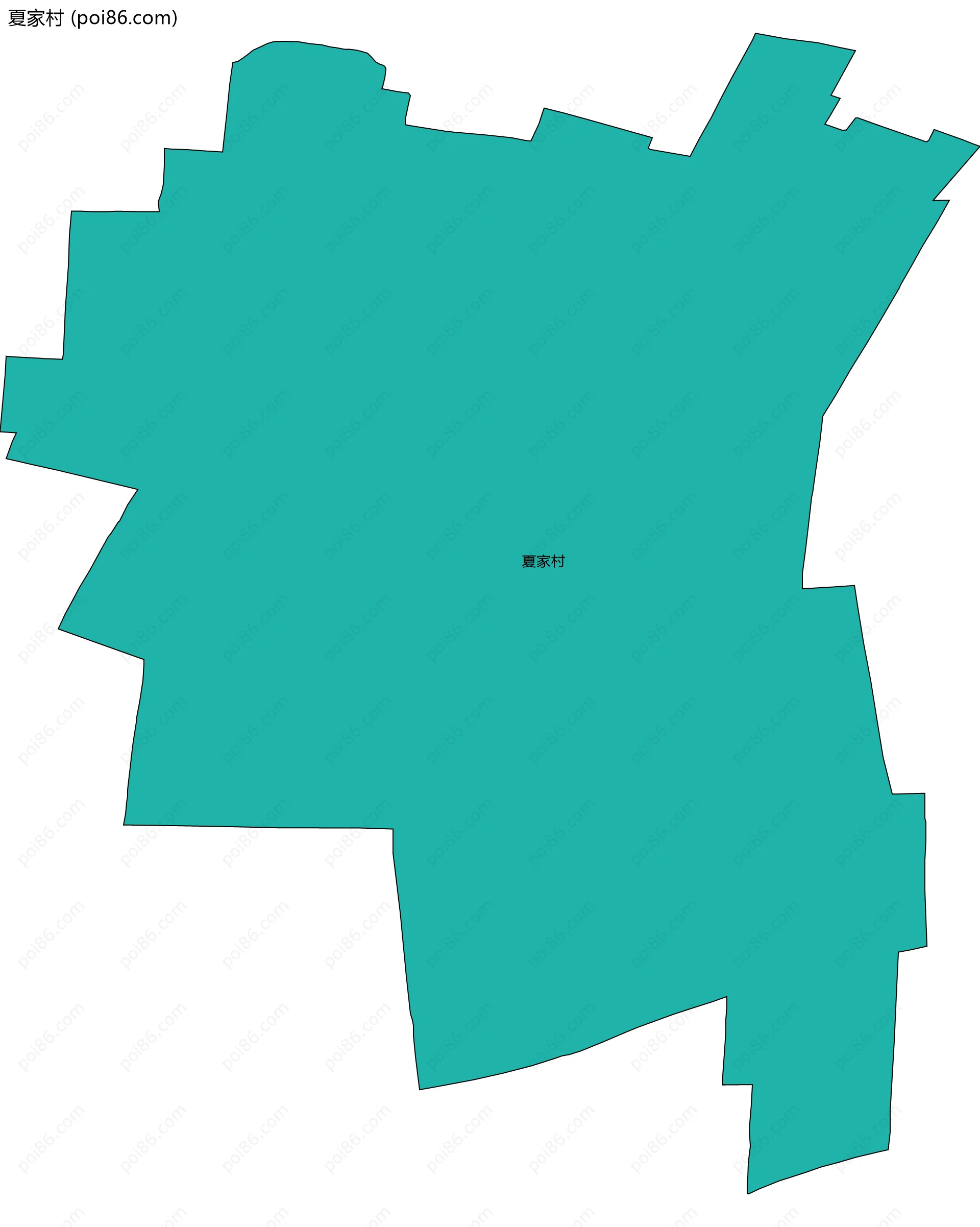 夏家村边界地图