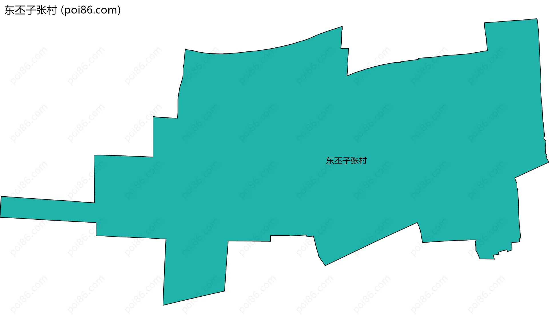 东丕子张村边界地图